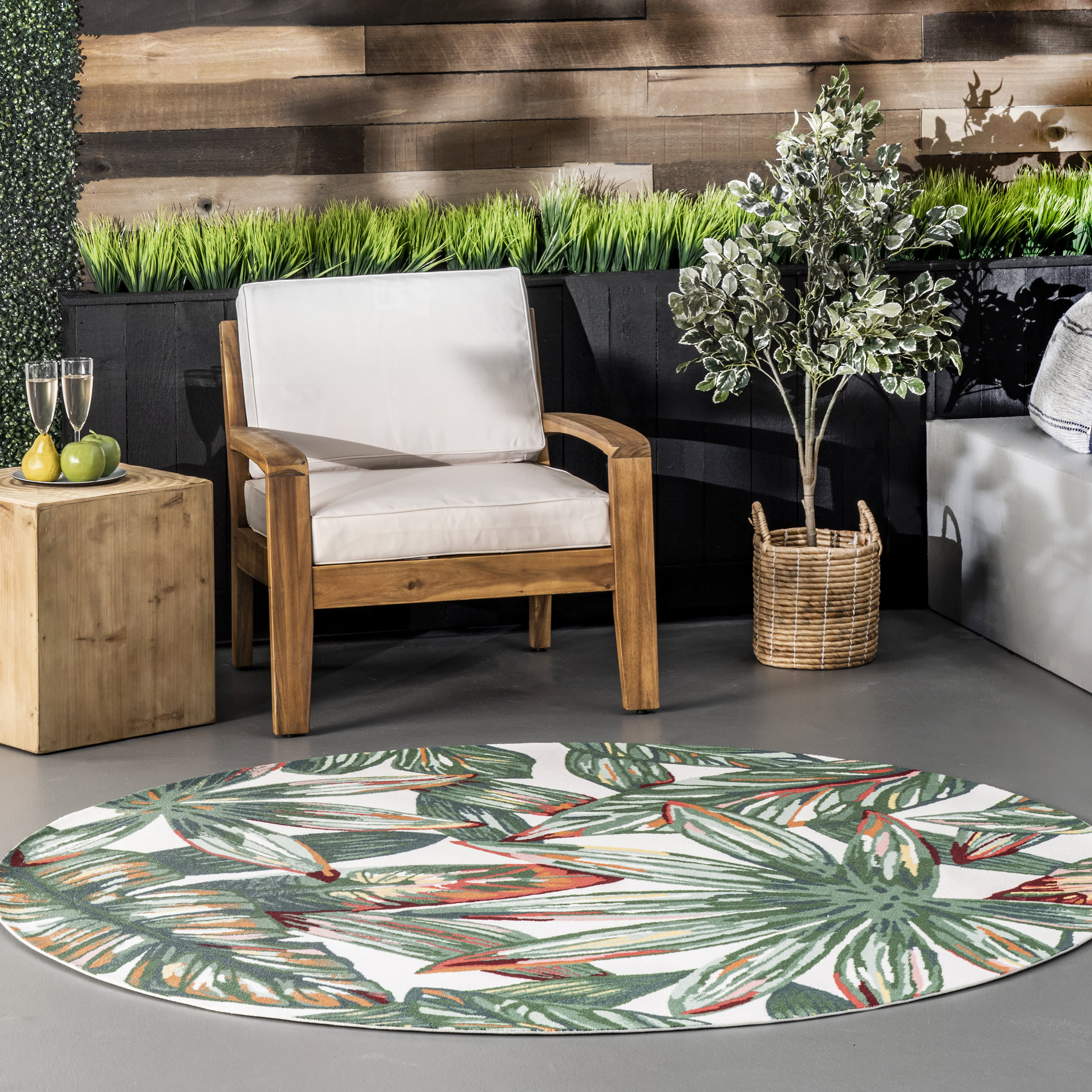 Palmetto Paradise Indoor/Outdoor Rug | Green Multicolor - Image 2