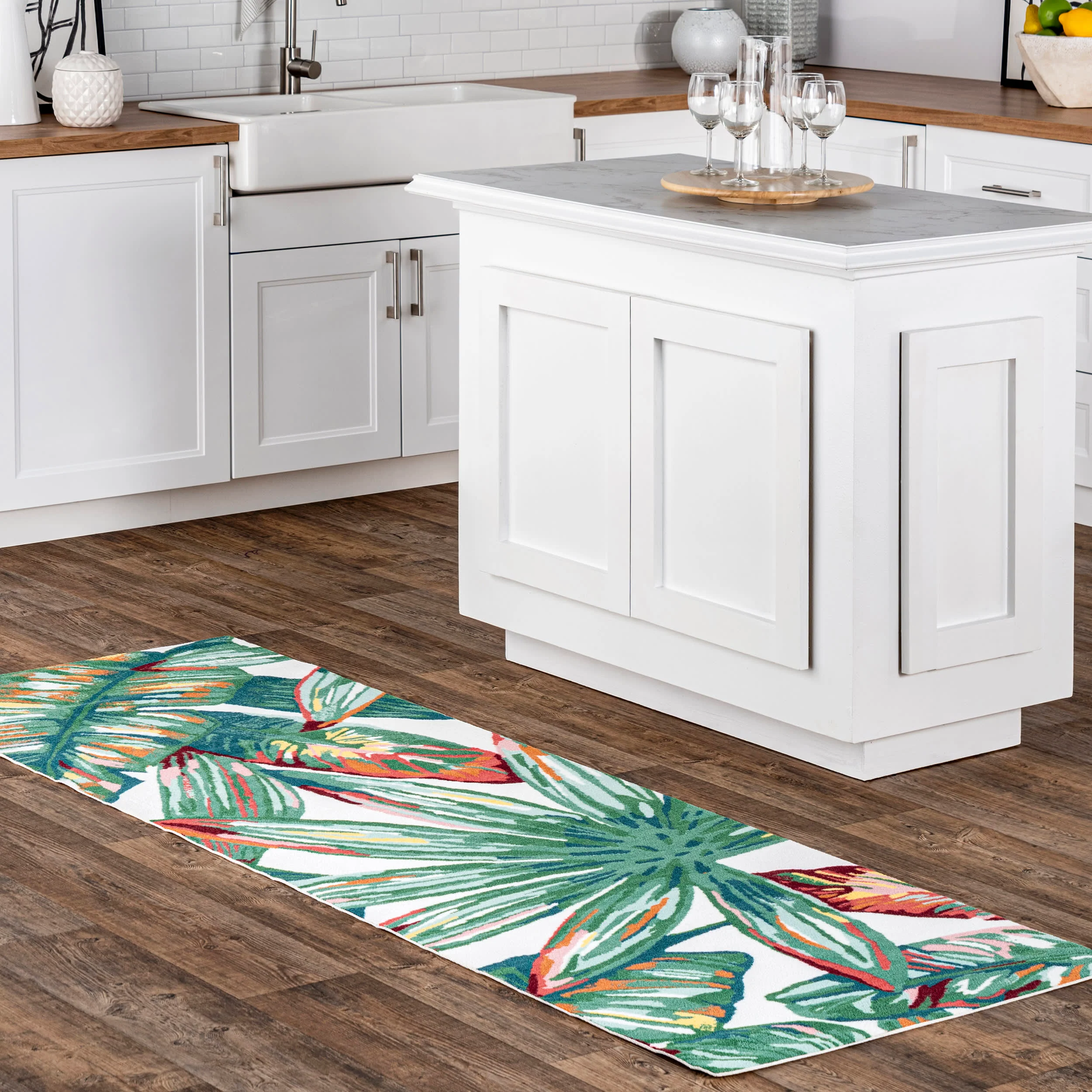 Palmetto Paradise Indoor/Outdoor Rug | Green Multicolor - Image 2