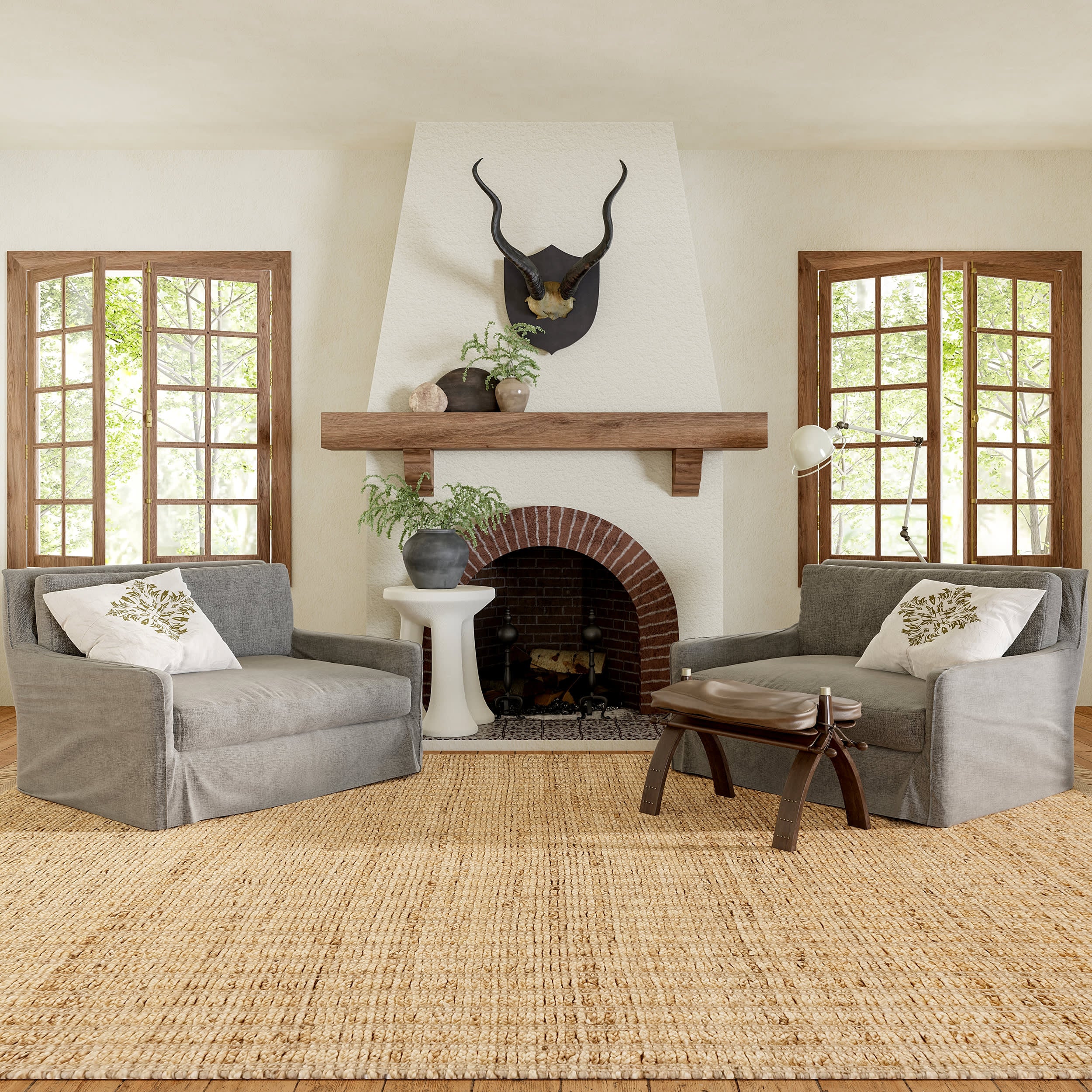Pampas Jute Tasseled Rug | Natural - Image 2
