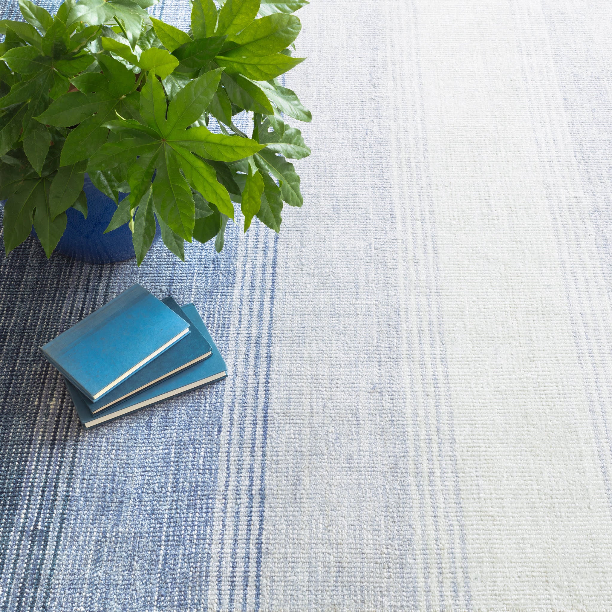 Pandora Hand Loom Knotted Rug | Blue - Image 2