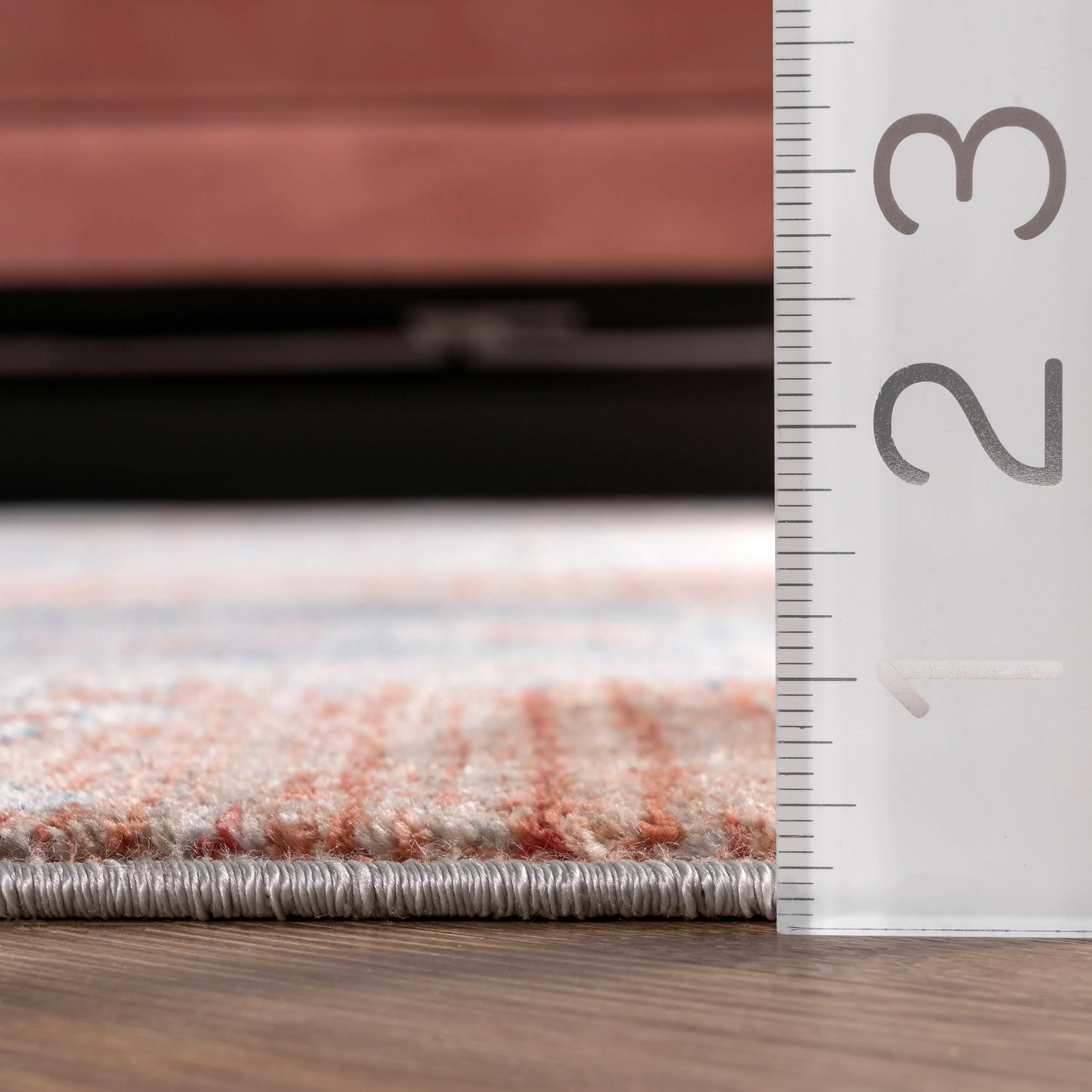 Paneled Aztec Rug | Rust - Image 5