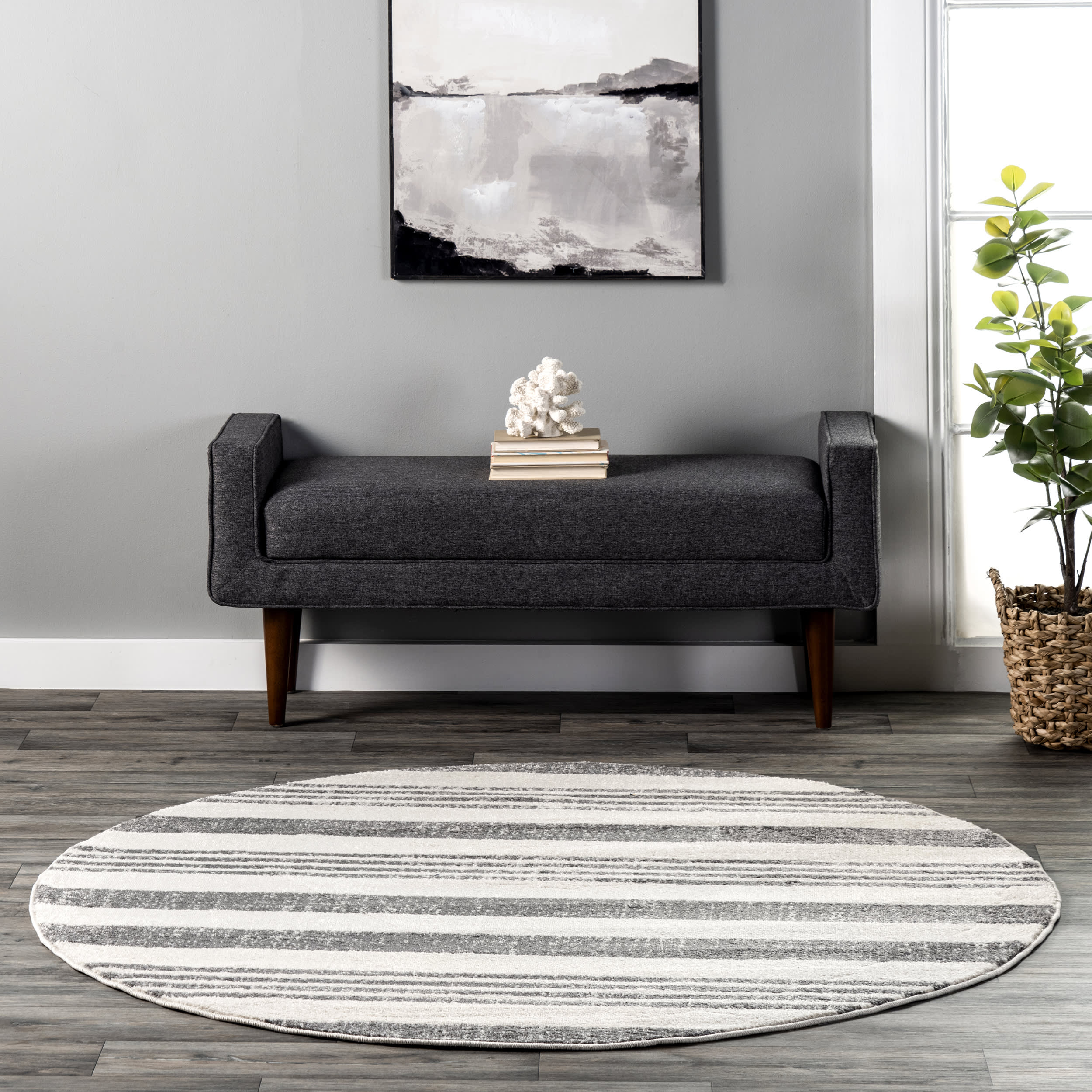 Parallels Rug | Grey - Image 2