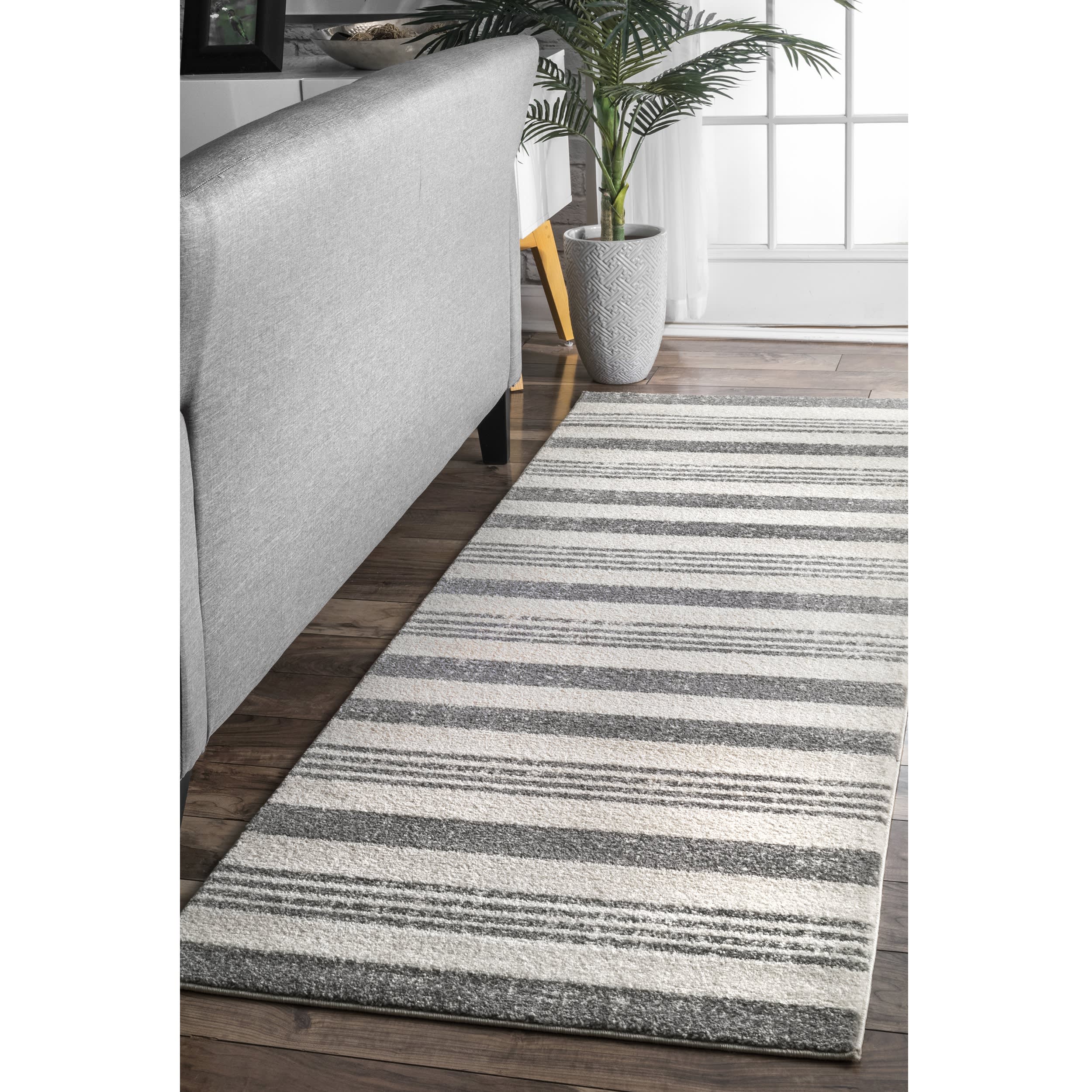 Parallels Rug | Grey - Image 2