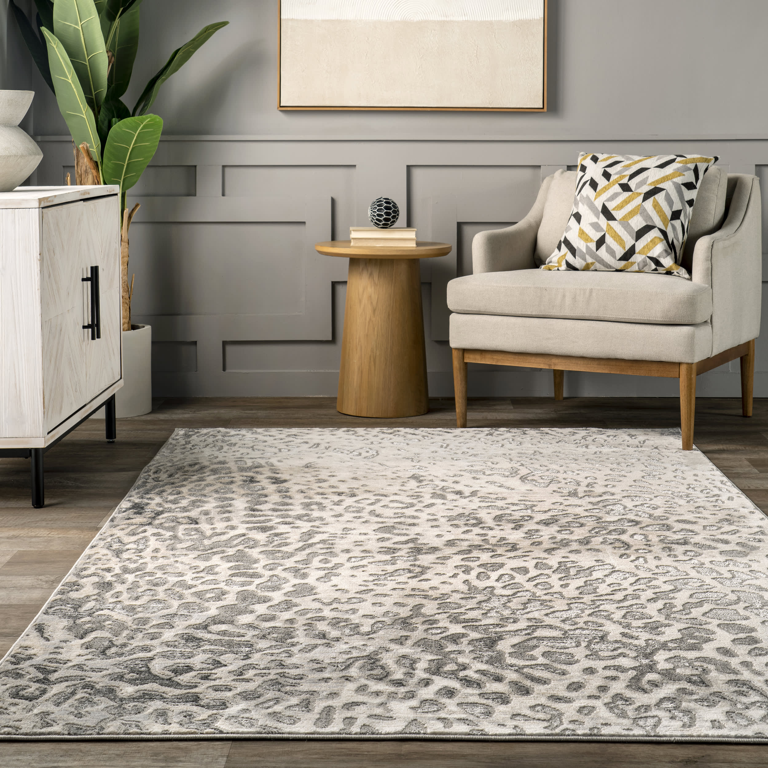 Parasali Leopard Spots Rug | Beige - Image 4