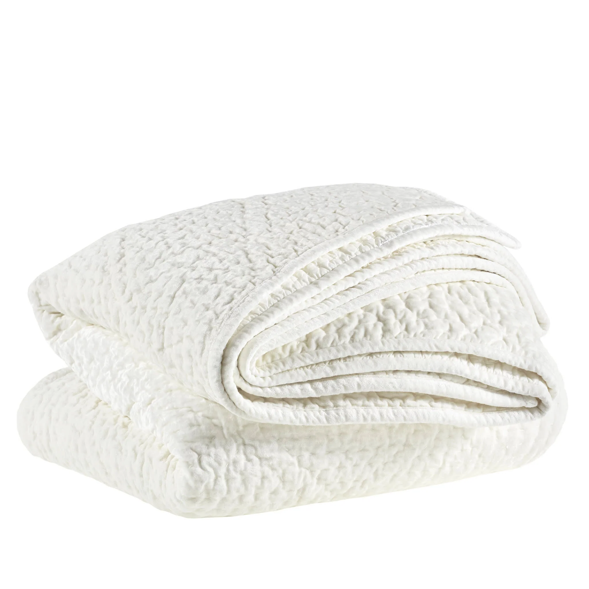 Parisienne Velvet Quilt | Dove White - Image 3