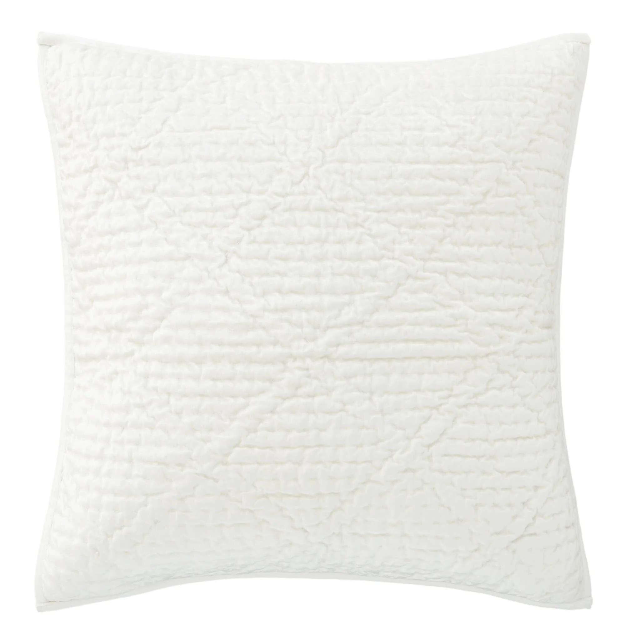 Parisienne Velvet Quilted Sham | Dove White - Image 3