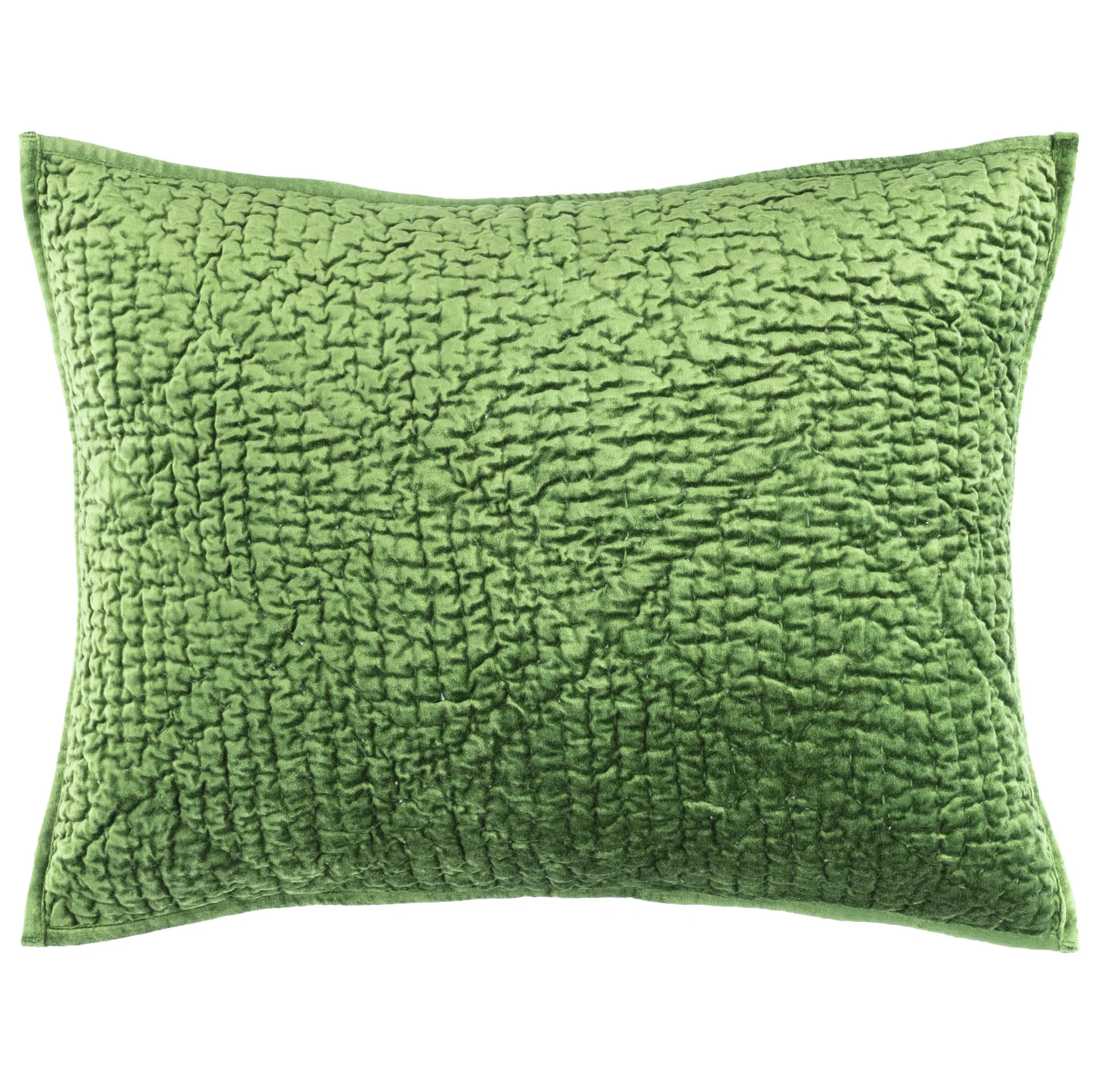 Parisienne Velvet Quilted Sham | Evergreen - Image 2