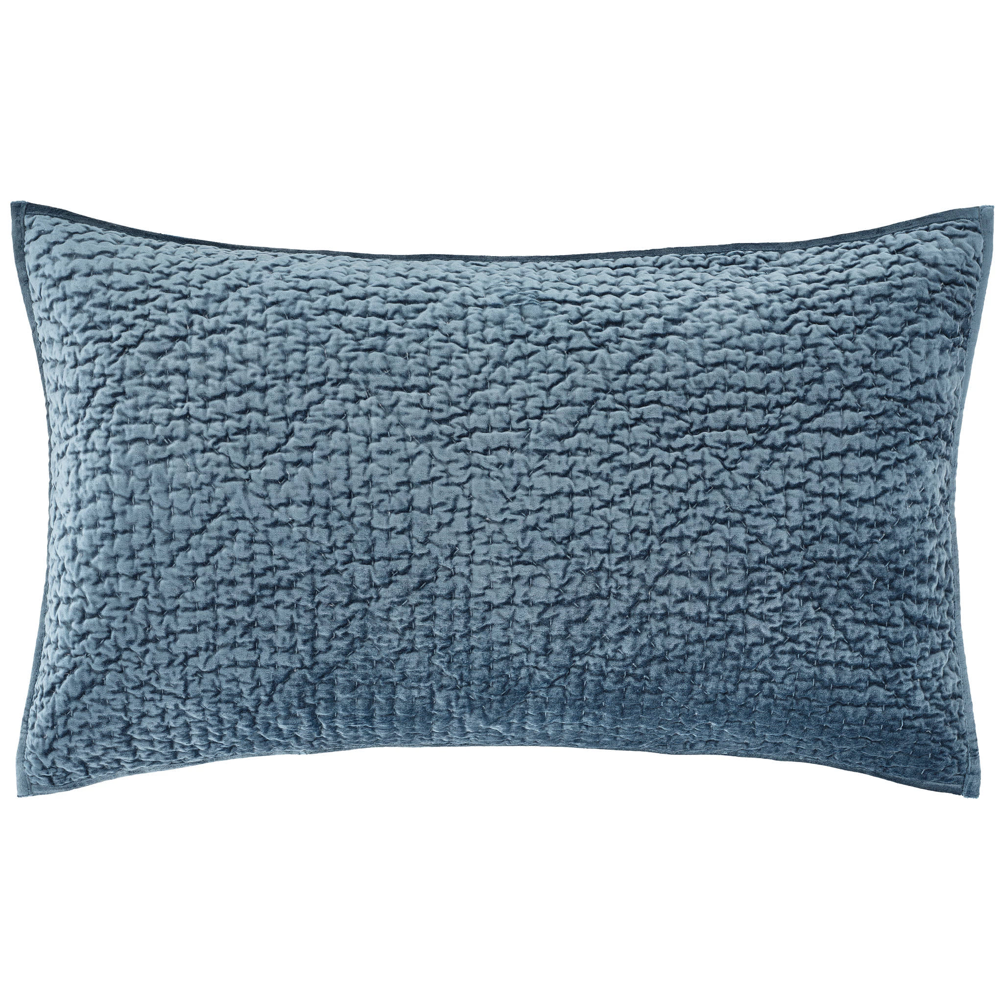 Parisienne Velvet Quilted Sham | Slate - Image 2