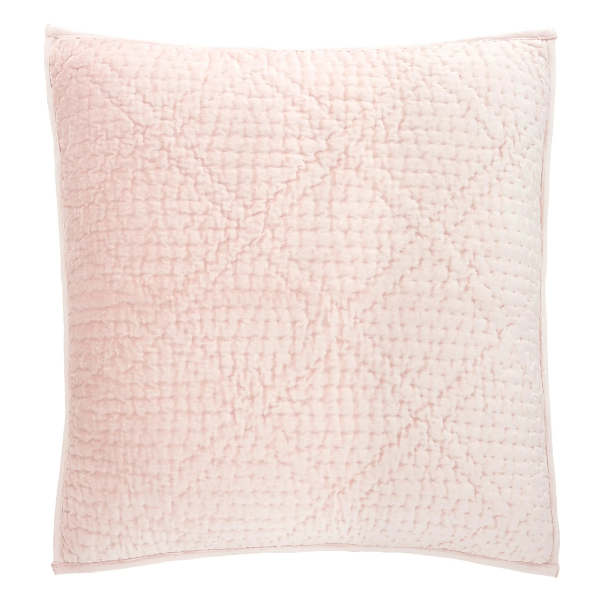 Parisienne Velvet Quilted Sham | Slipper Pink - Image 2