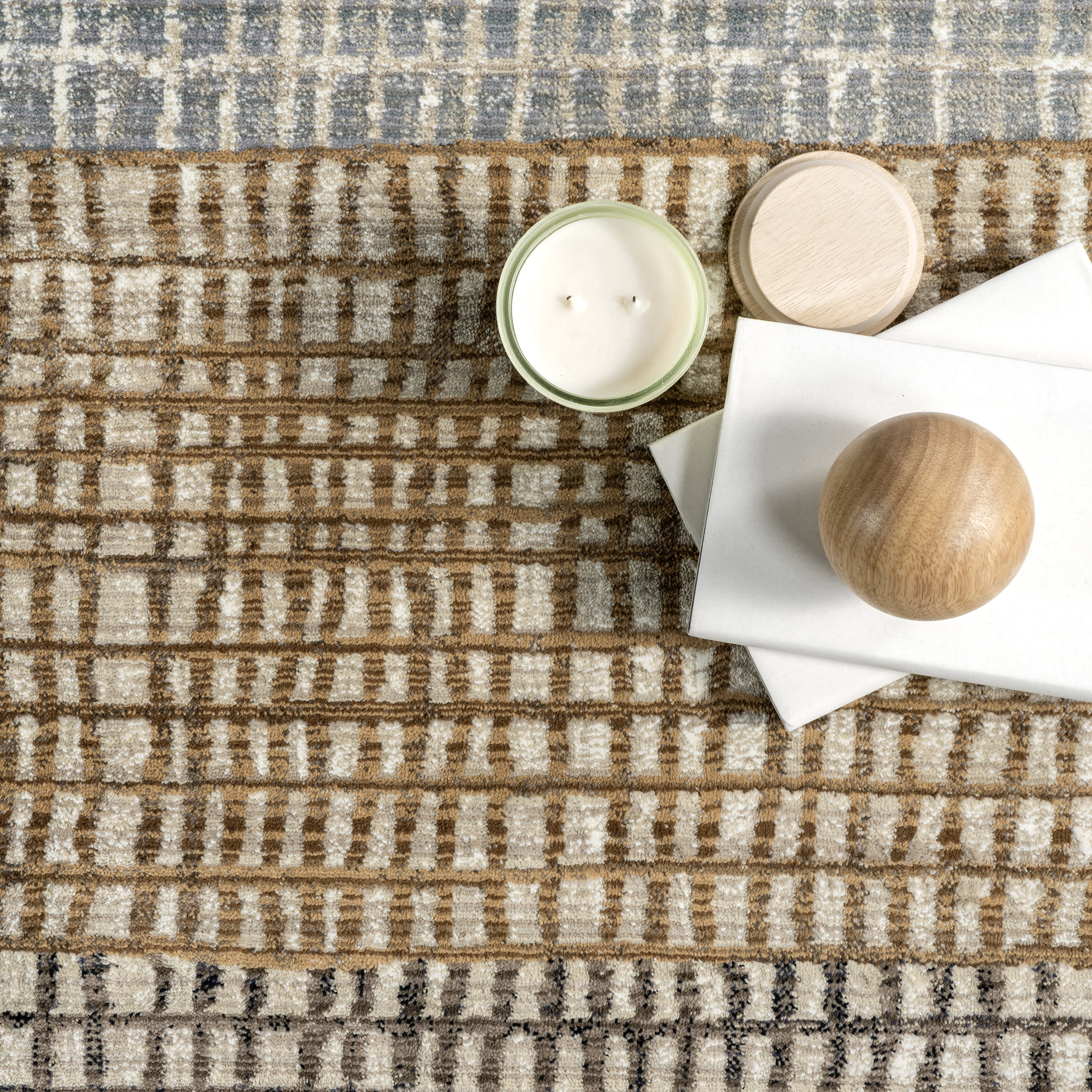 Park Abstract Checked Rug | Multicolor - Image 7