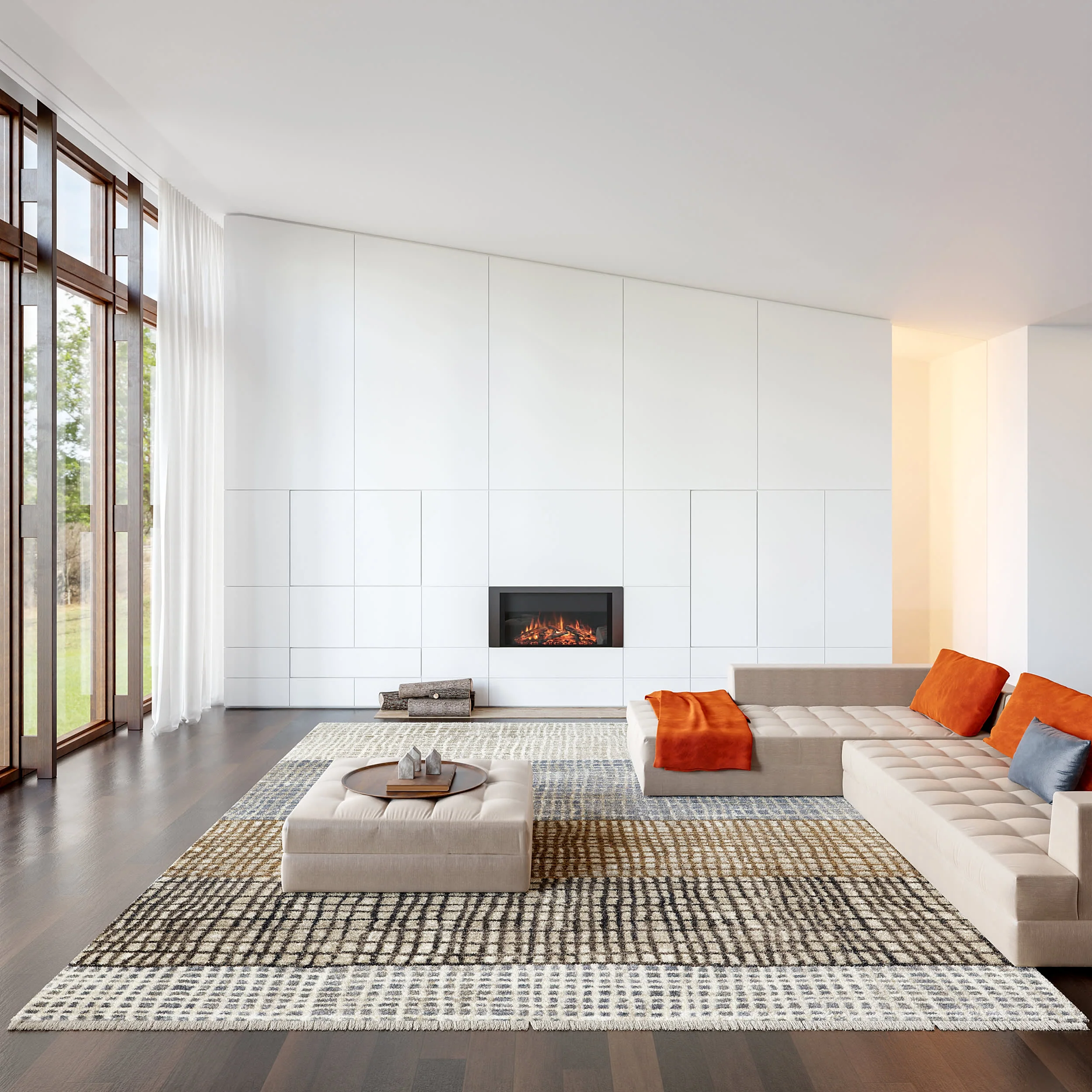 Park Abstract Checked Rug | Multicolor - Image 8