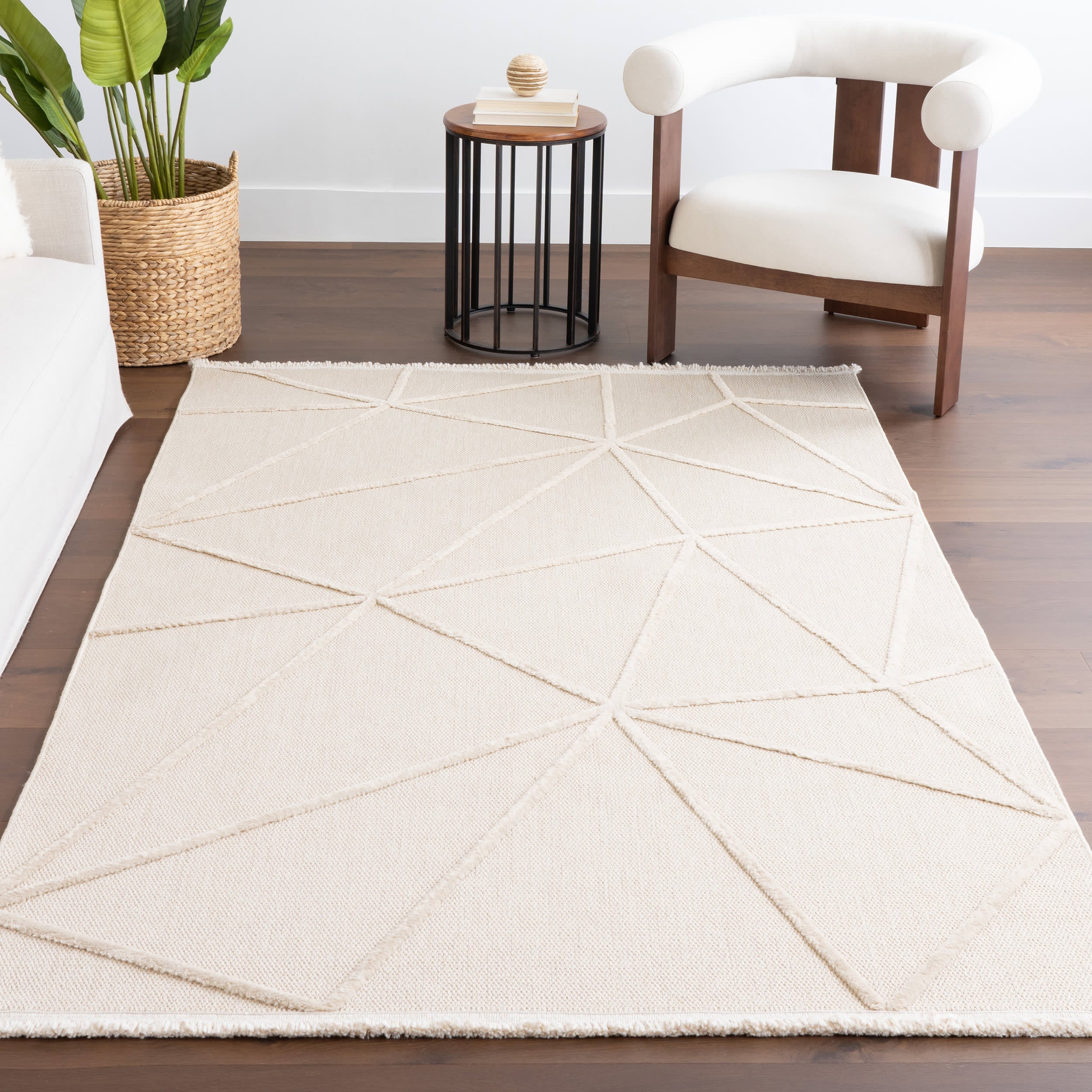 Parker Geometric Rug | Light Beige - Image 5