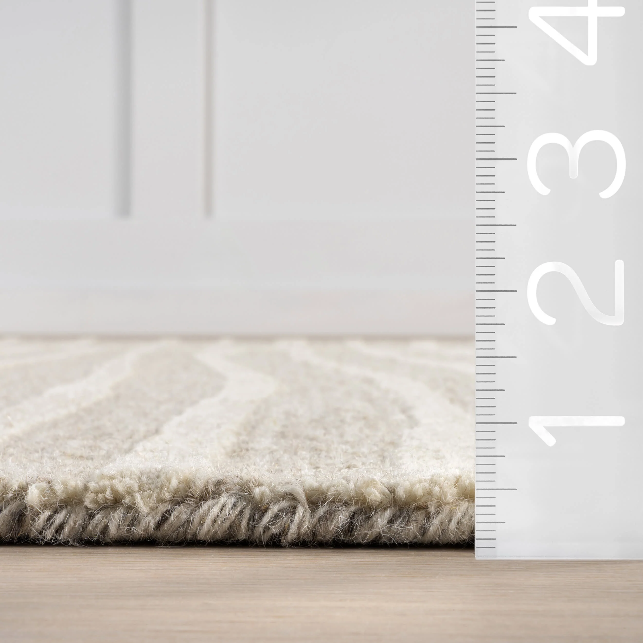 Parsa Striped Wool Rug | Beige - Image 5