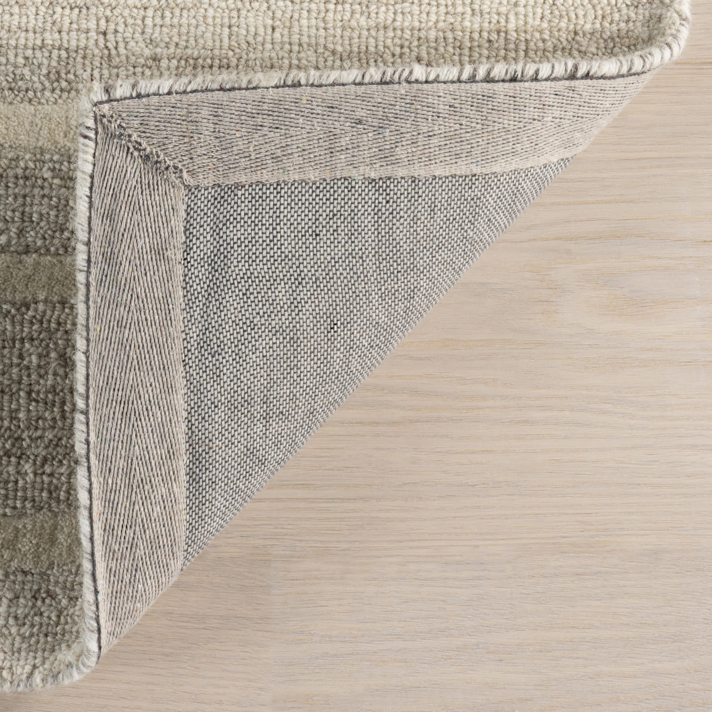 Parsa Striped Wool Rug | Beige - Image 6