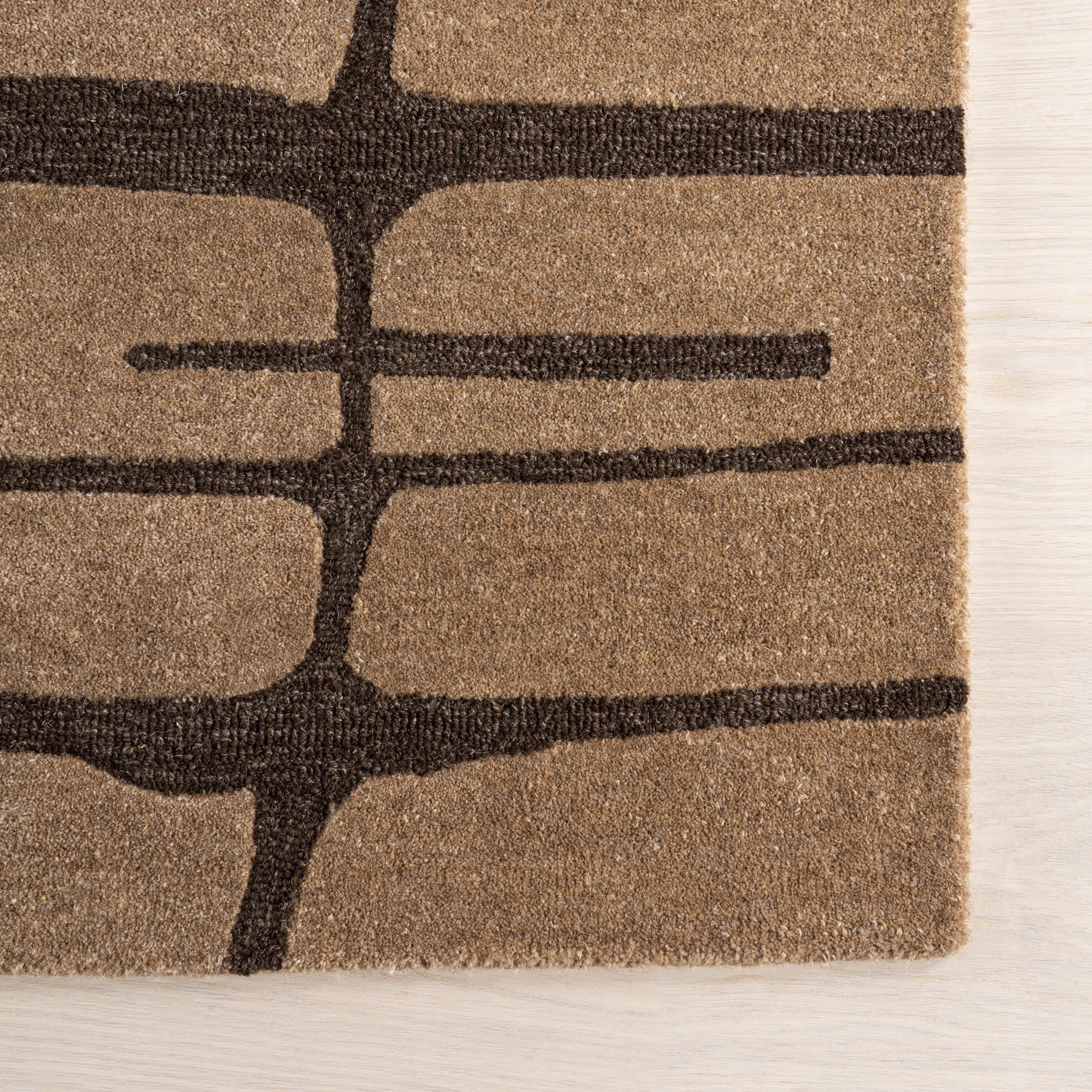 Parsa Striped Wool Rug | Brown - Image 4