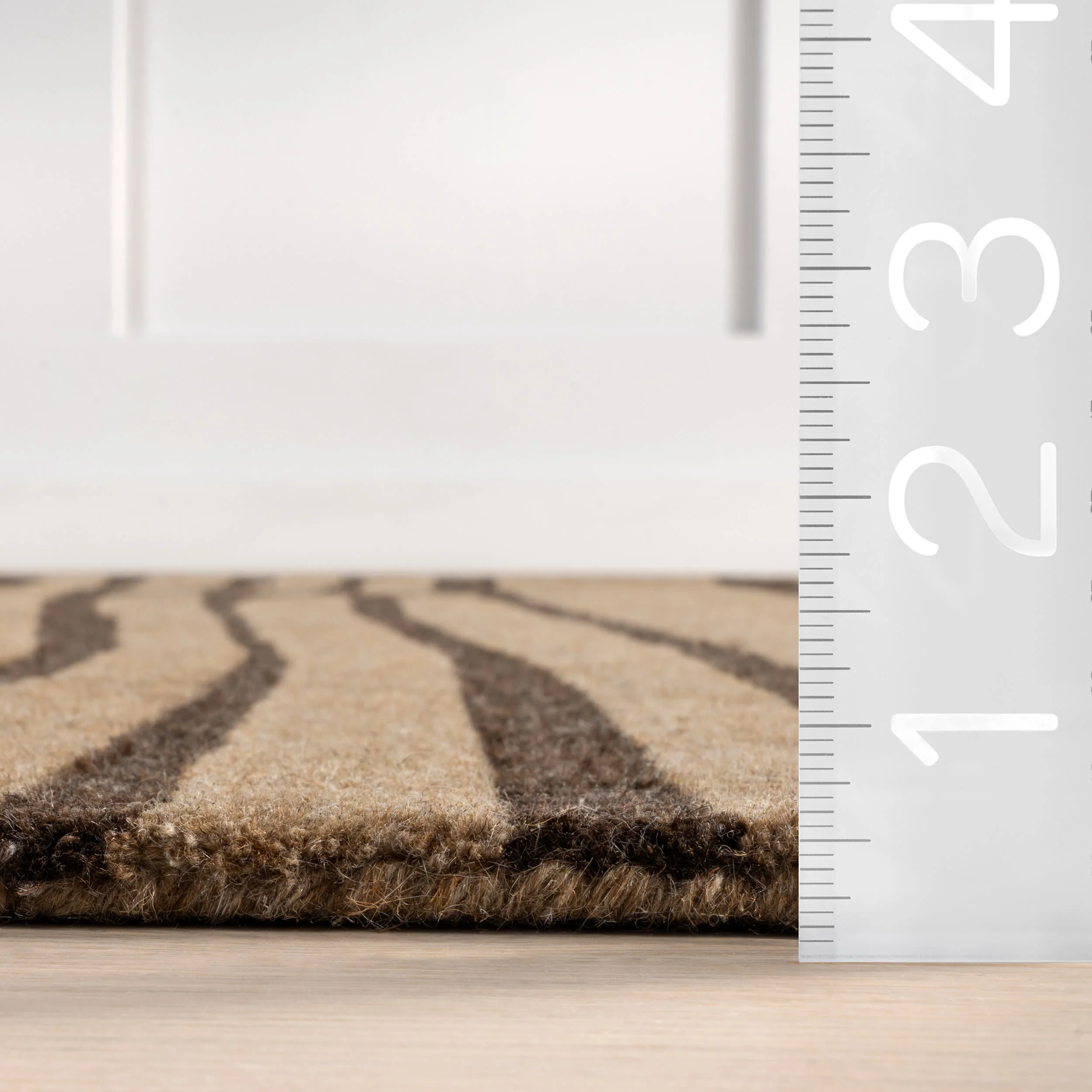 Parsa Striped Wool Rug | Brown - Image 5
