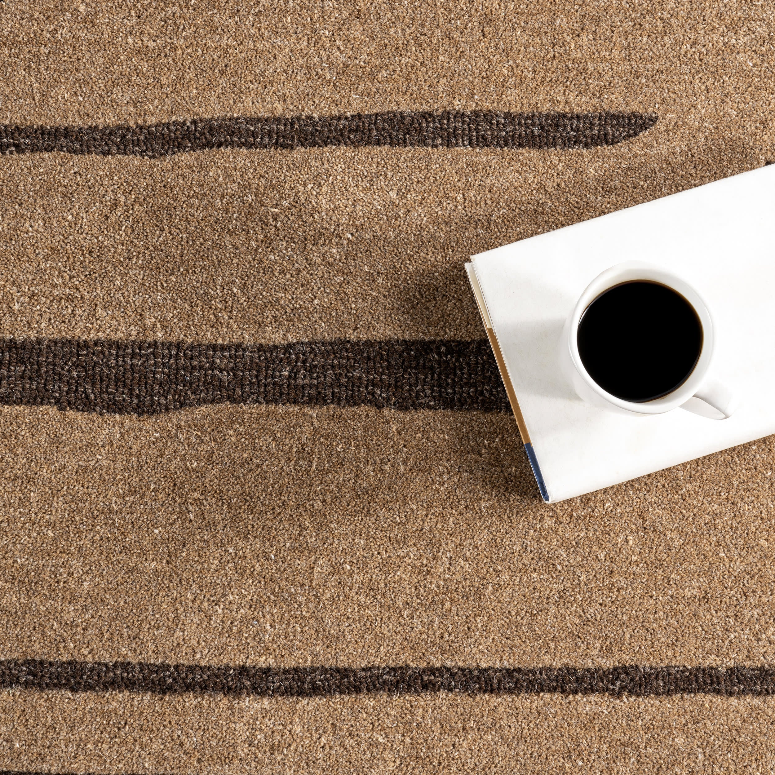 Parsa Striped Wool Rug | Brown - Image 7