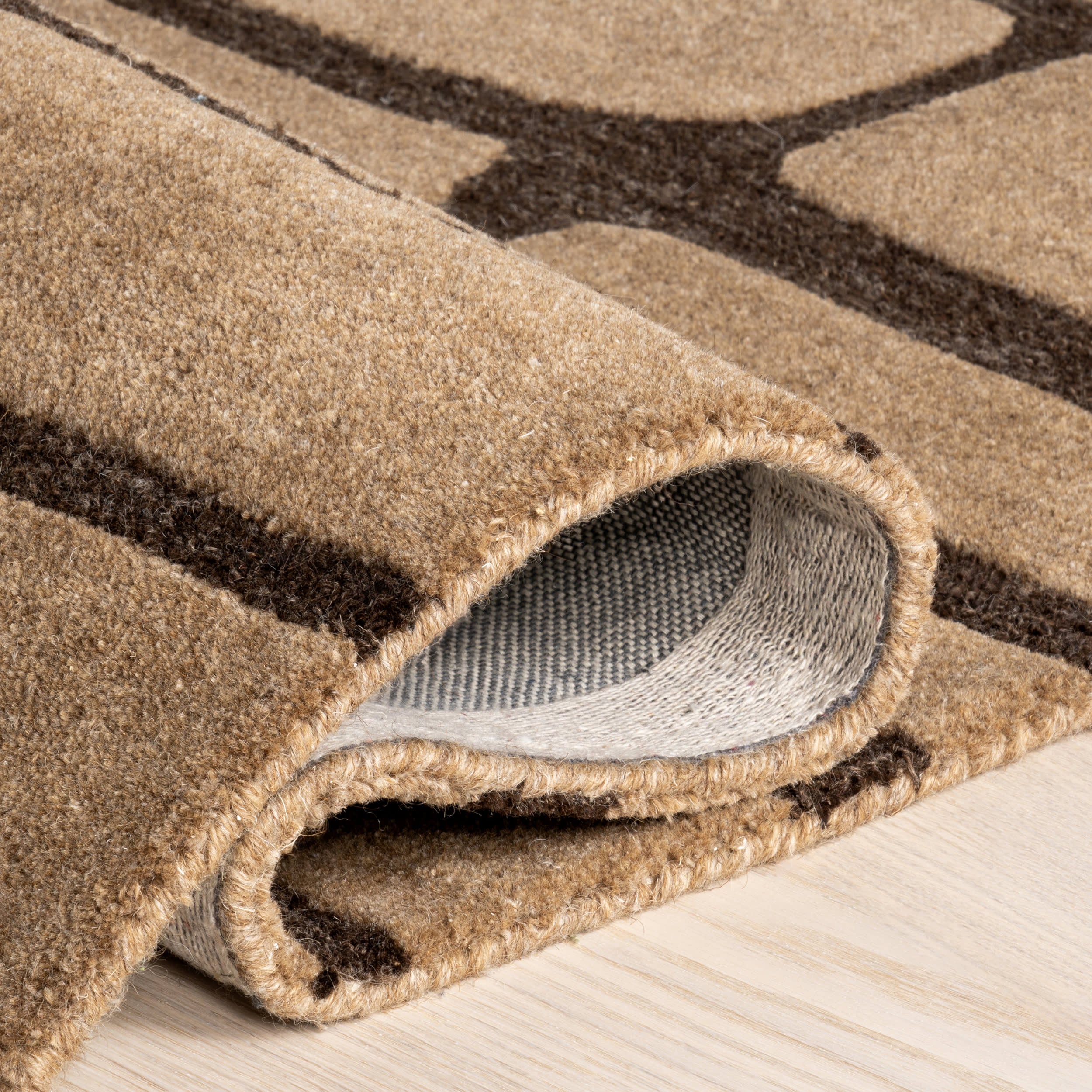 Parsa Striped Wool Rug | Brown - Image 8