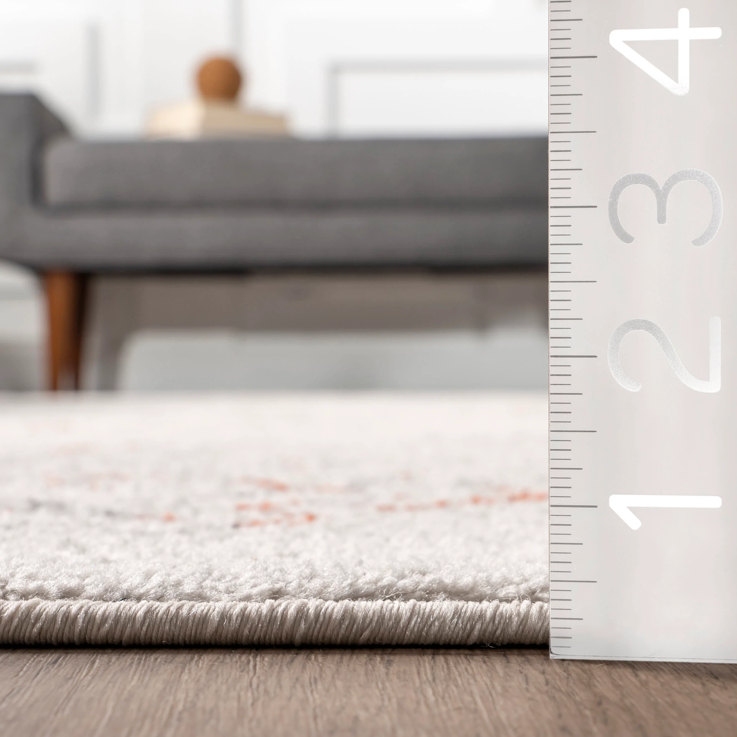 Parsali Abstract Distressed Rug | Light Grey - Image 5