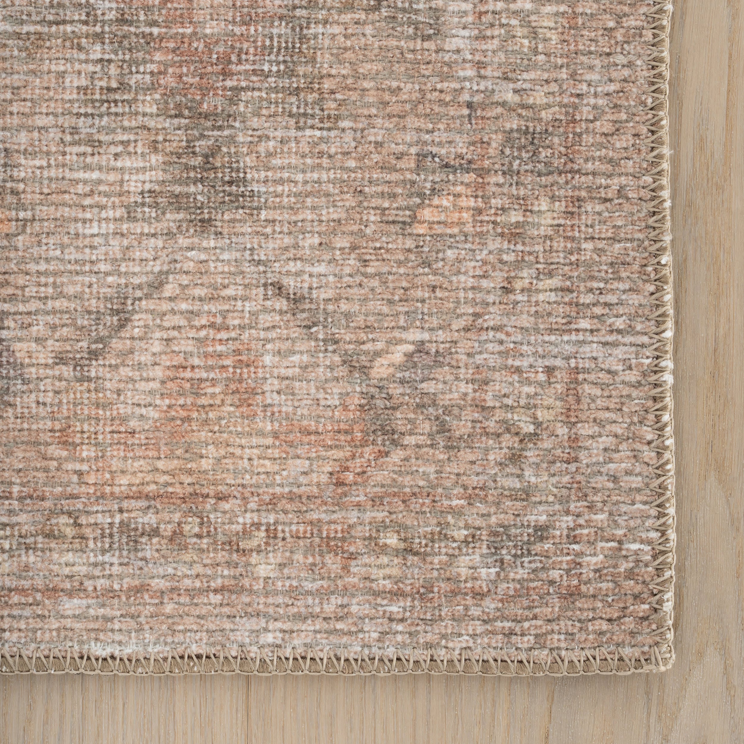 Partha Vintage & Distressed Washable Rug | Peach - Image 4
