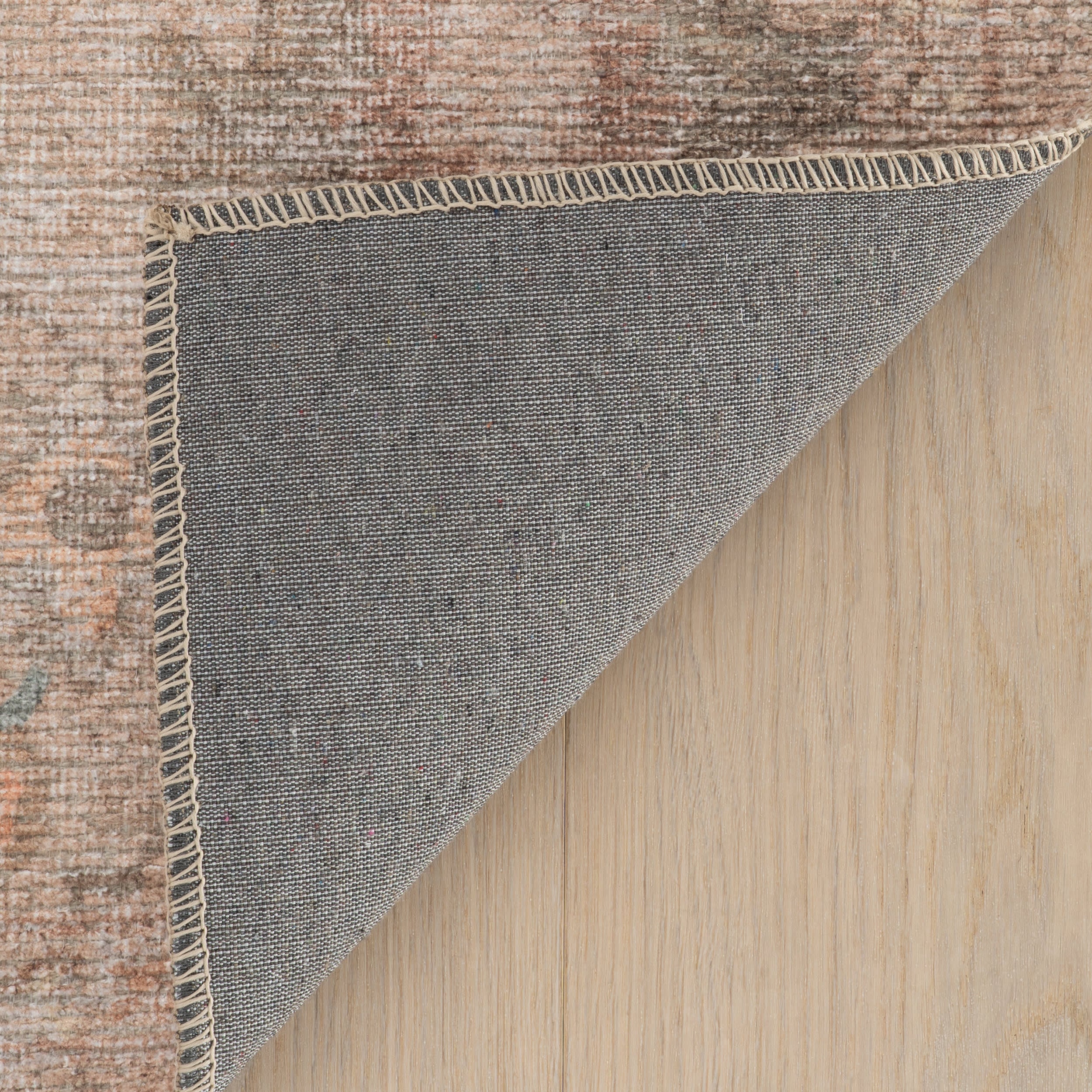 Partha Vintage & Distressed Washable Rug | Peach - Image 7