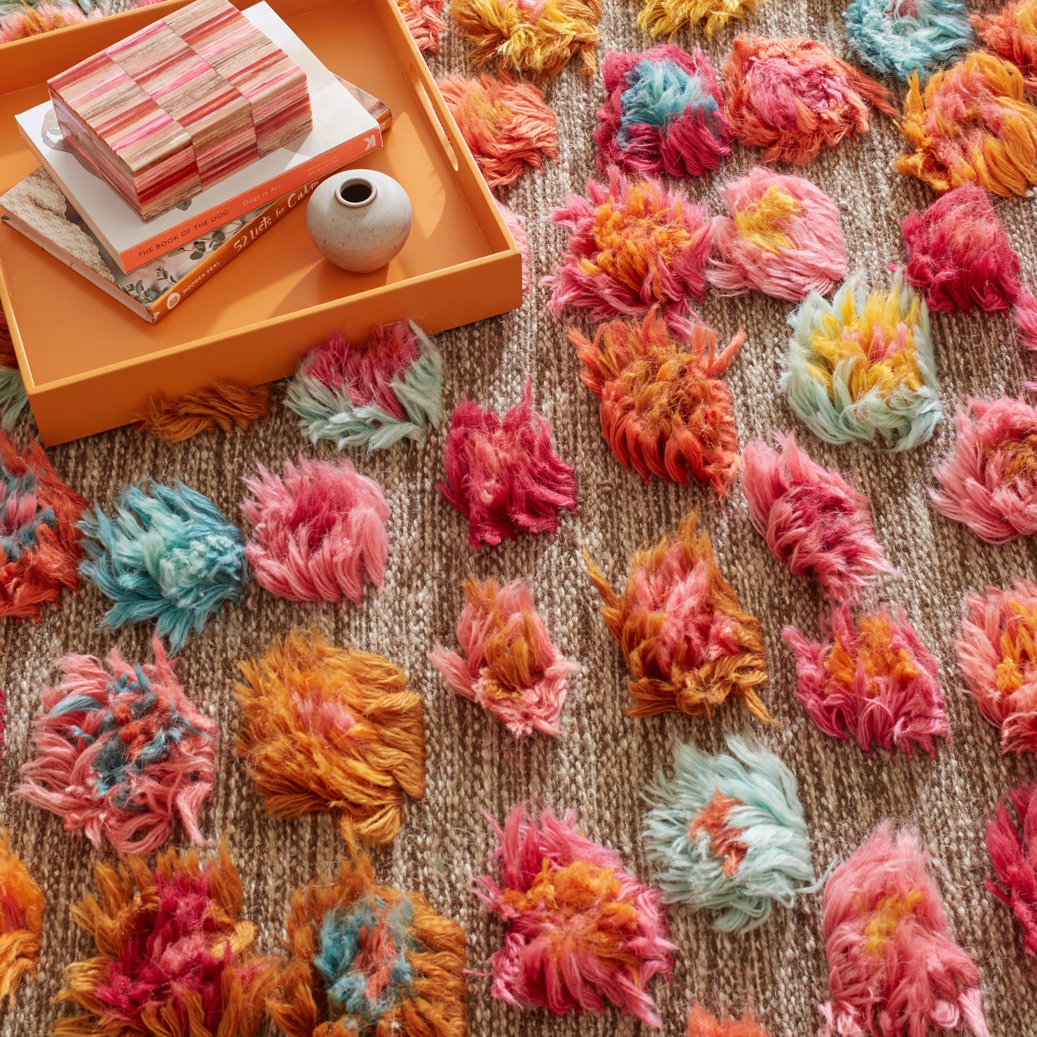 Party On Hand Knotted Wool Rug | Multi - Image 4