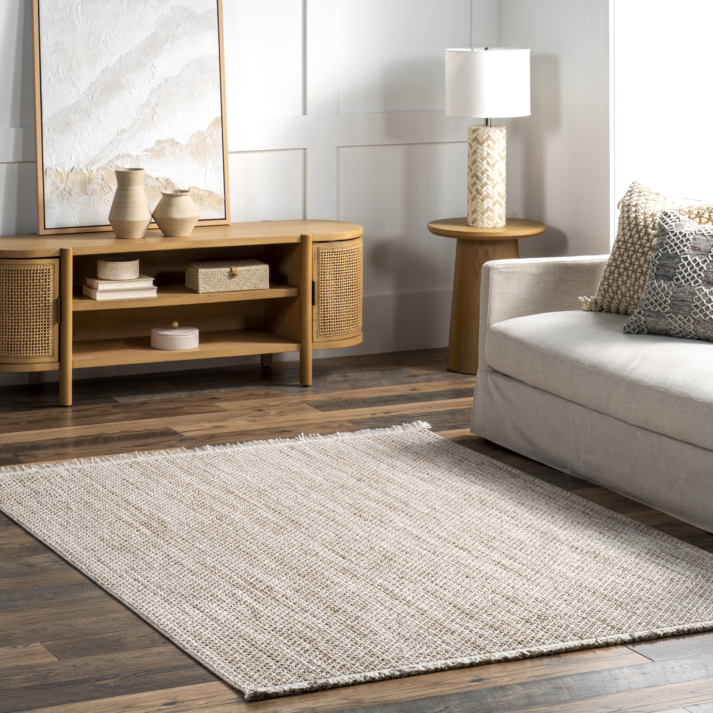 Patti Solid Textured Rug | Natural - Image 2