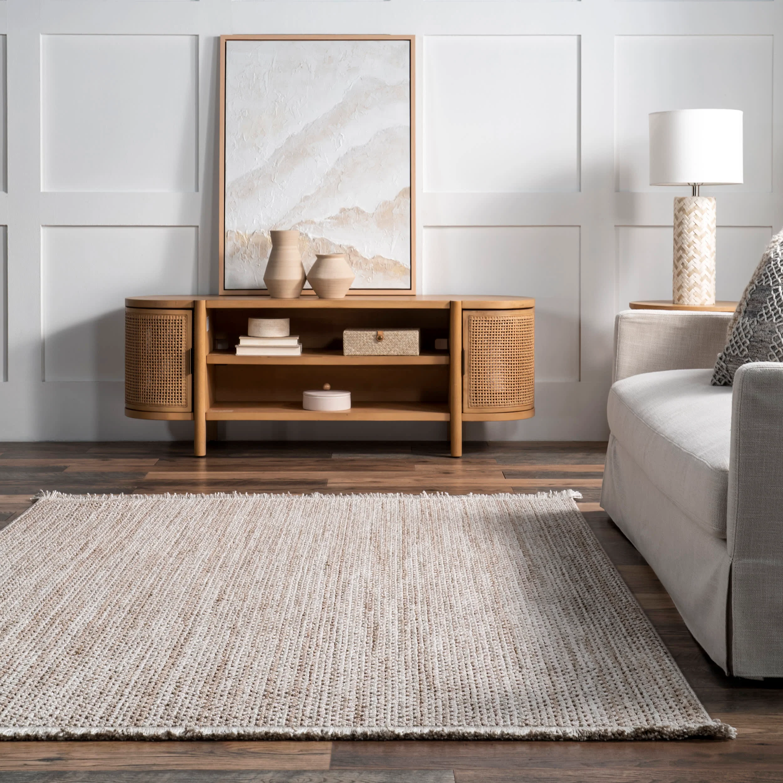 Patti Solid Textured Rug | Natural - Image 4