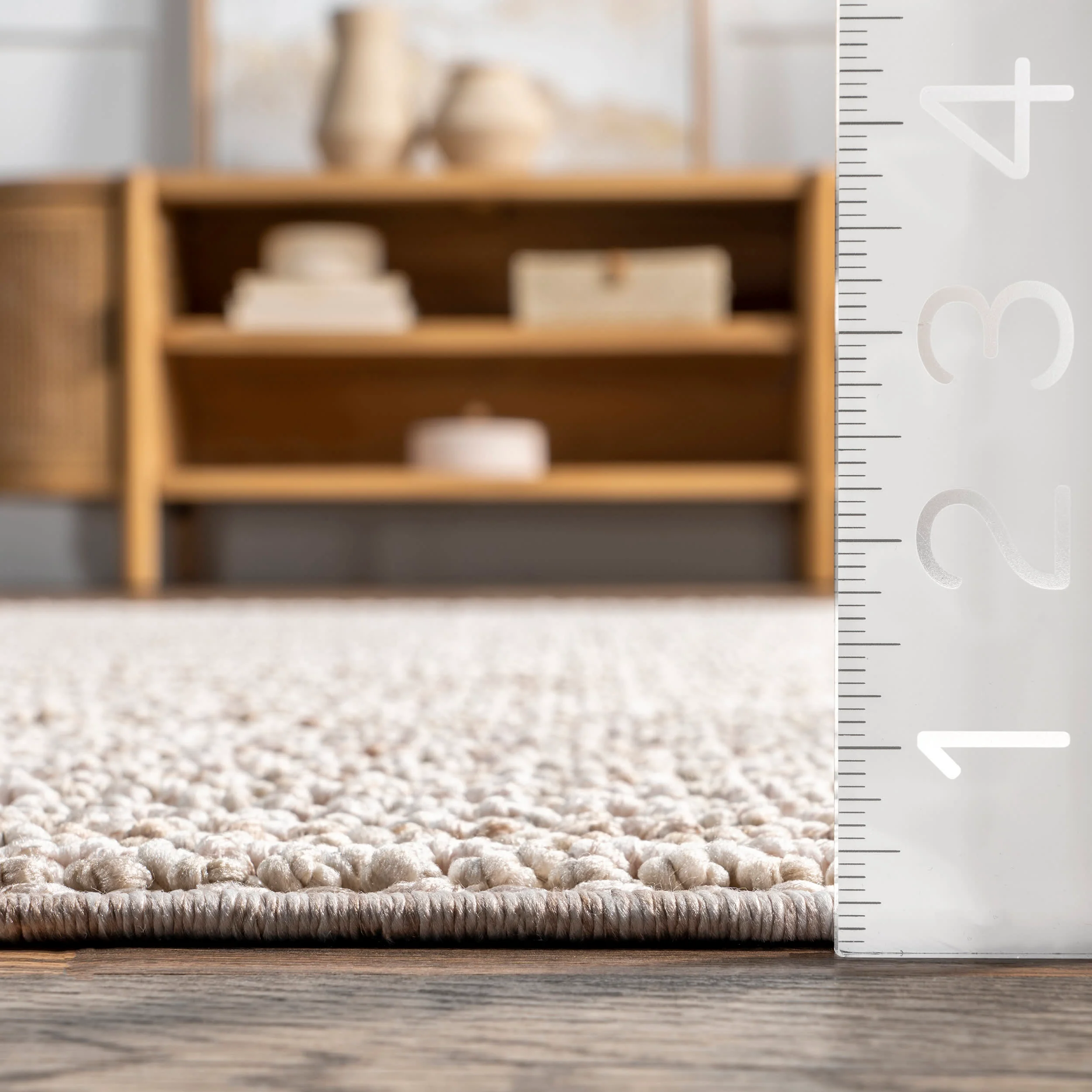 Patti Solid Textured Rug | Natural - Image 5