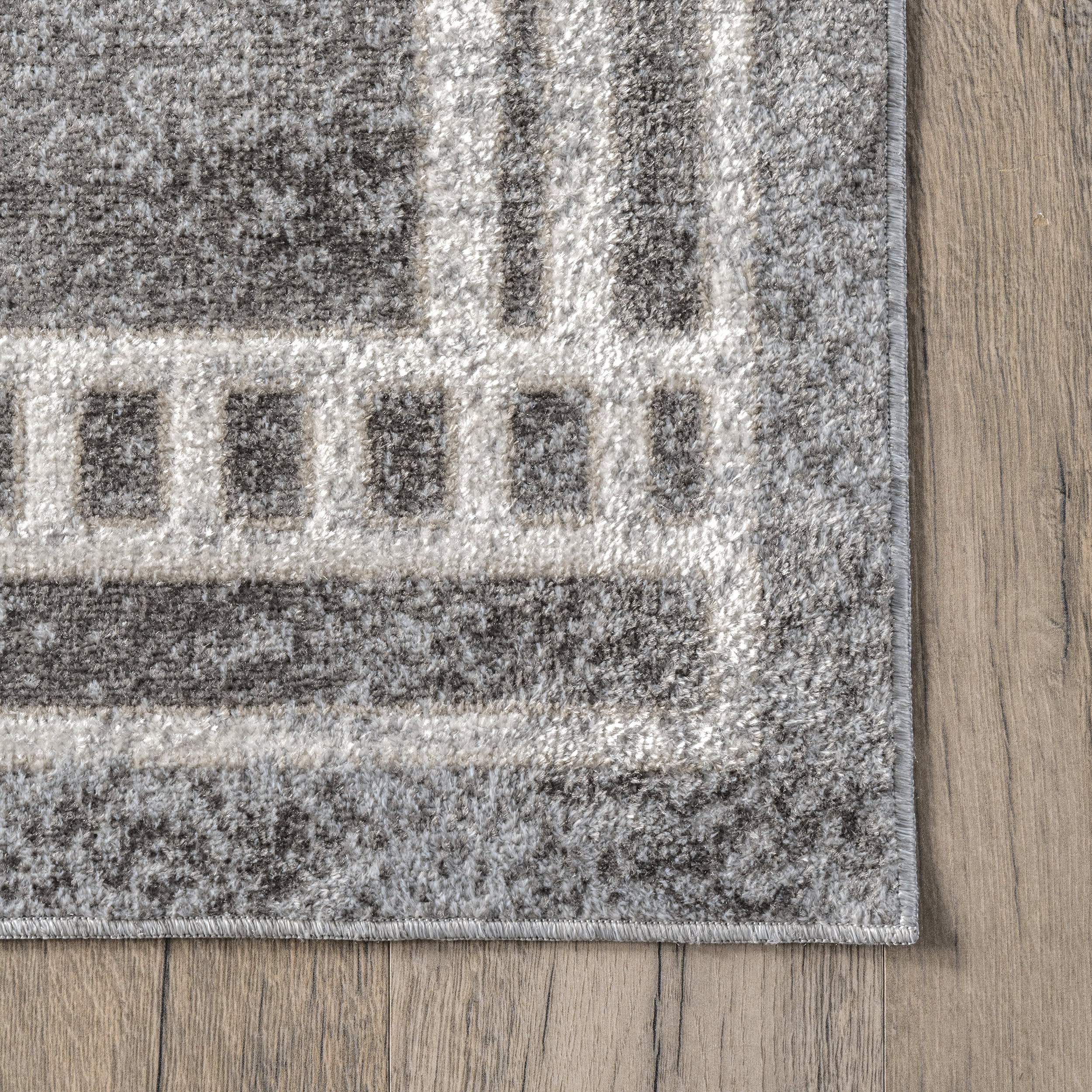 Pattie Graphic Washable Rug | Dark Grey - Image 3