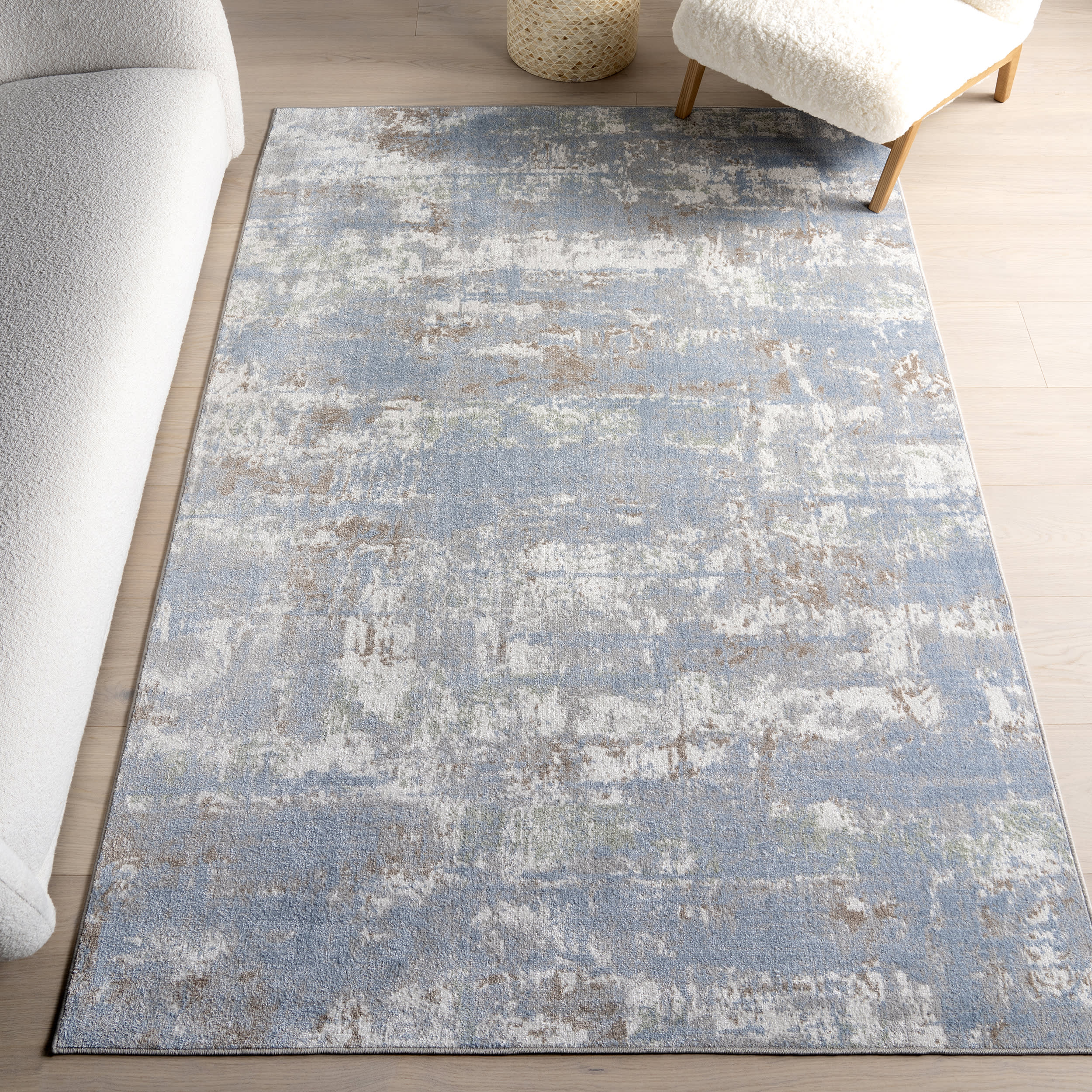 Patty Washable Rainy Days Rug | Blue - Image 2