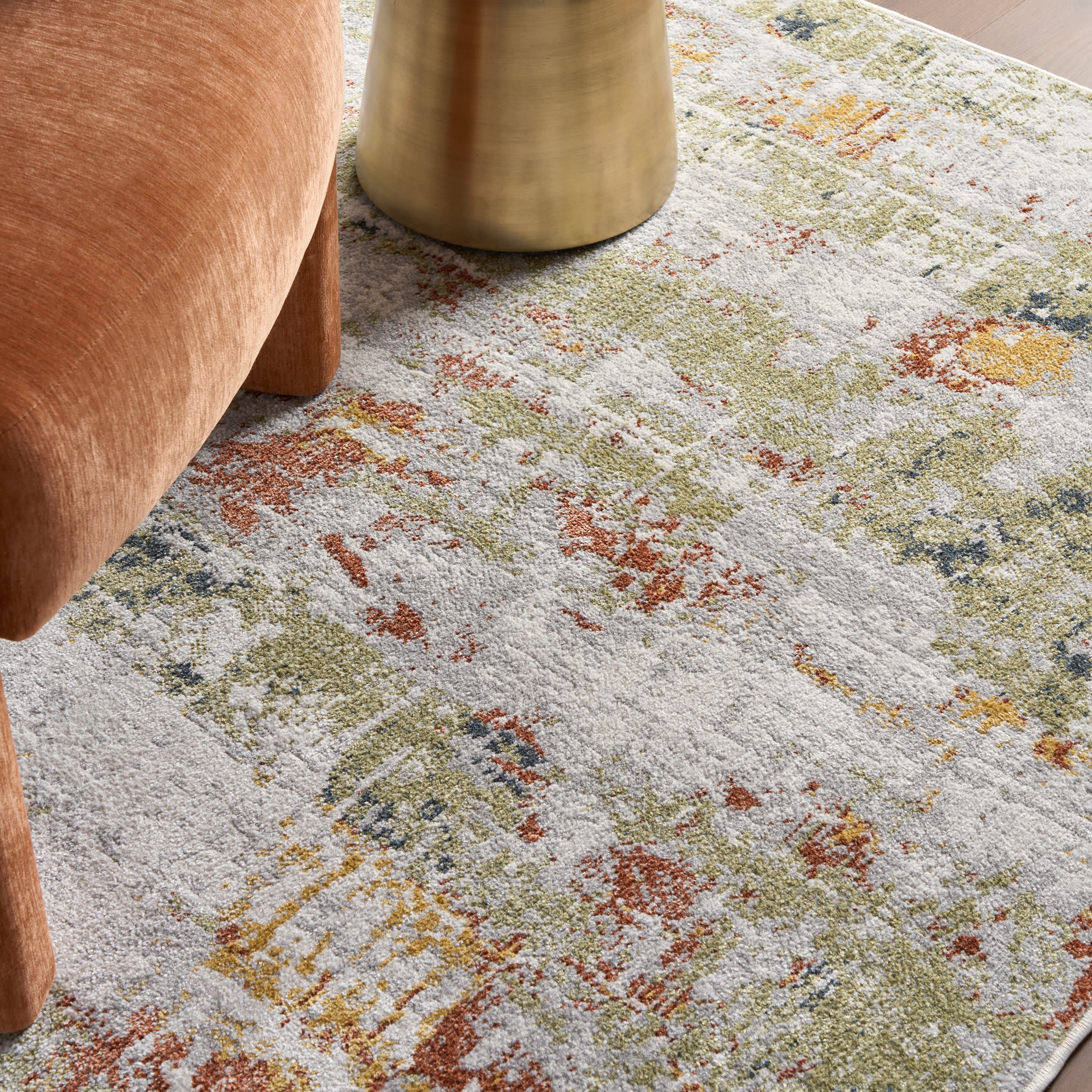 Patty Washable Rainy Days Rug | Green - Image 5