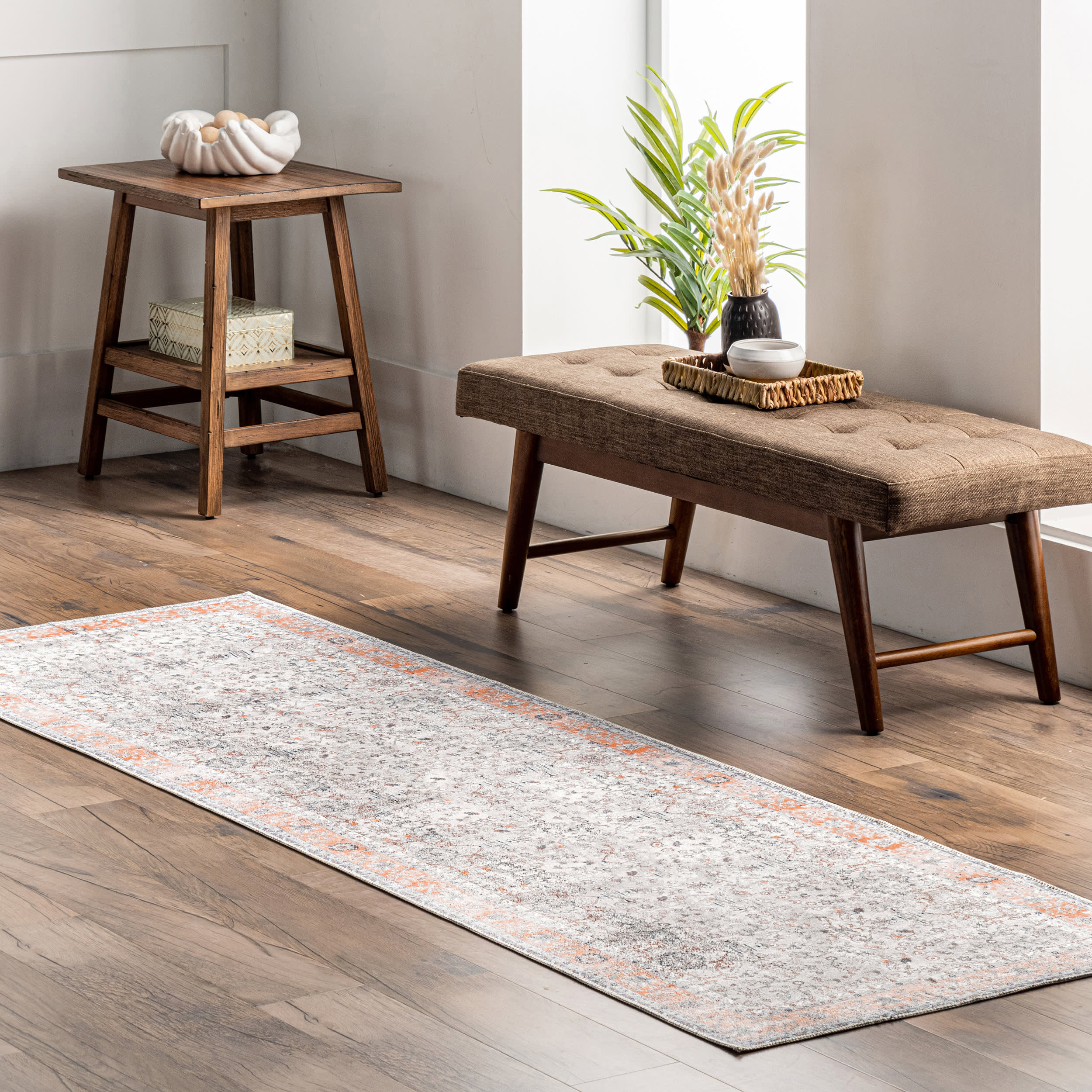 Paulina Persian Washable Rug | Light Grey - Image 2