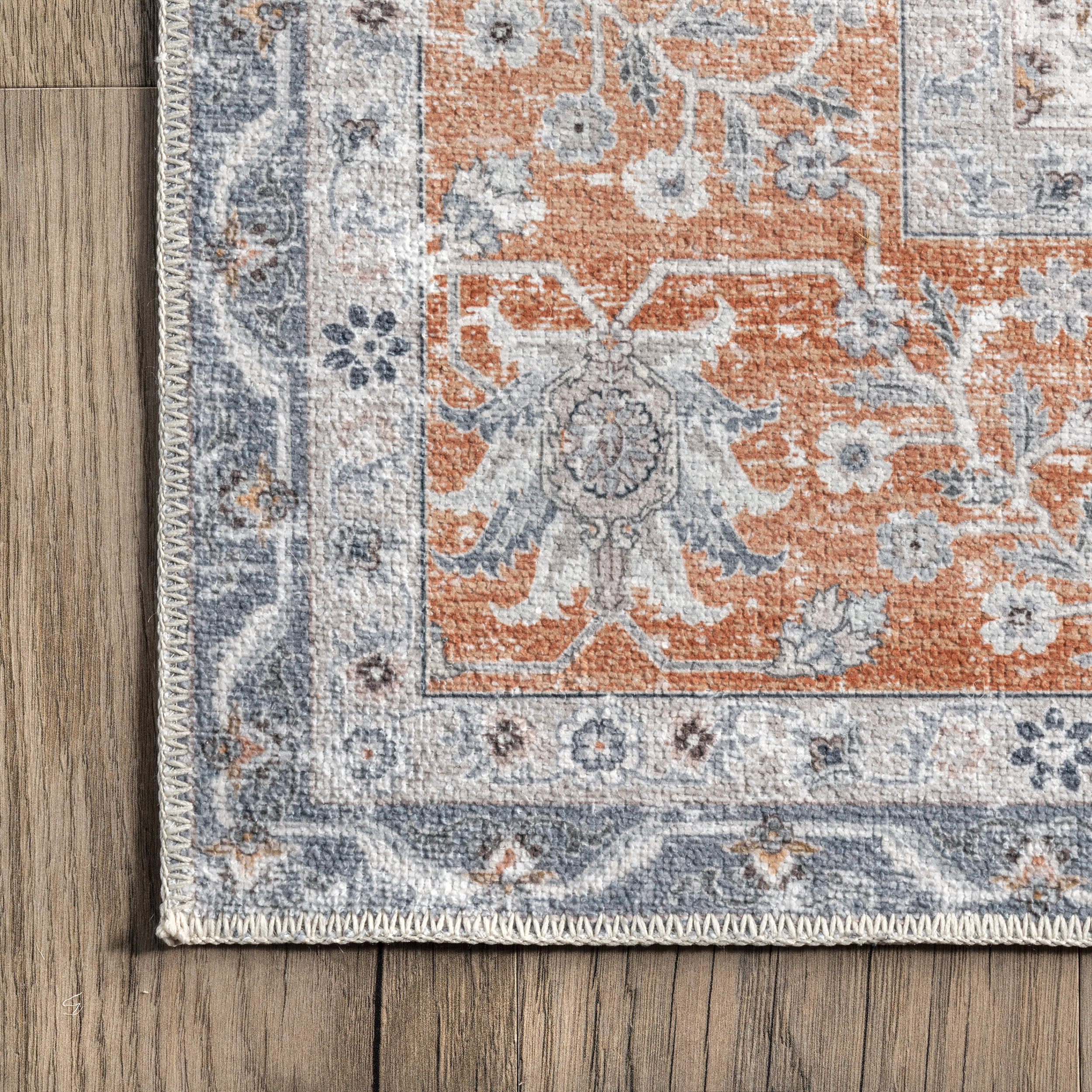 Paulina Persian Washable Rug | Light Grey - Image 3