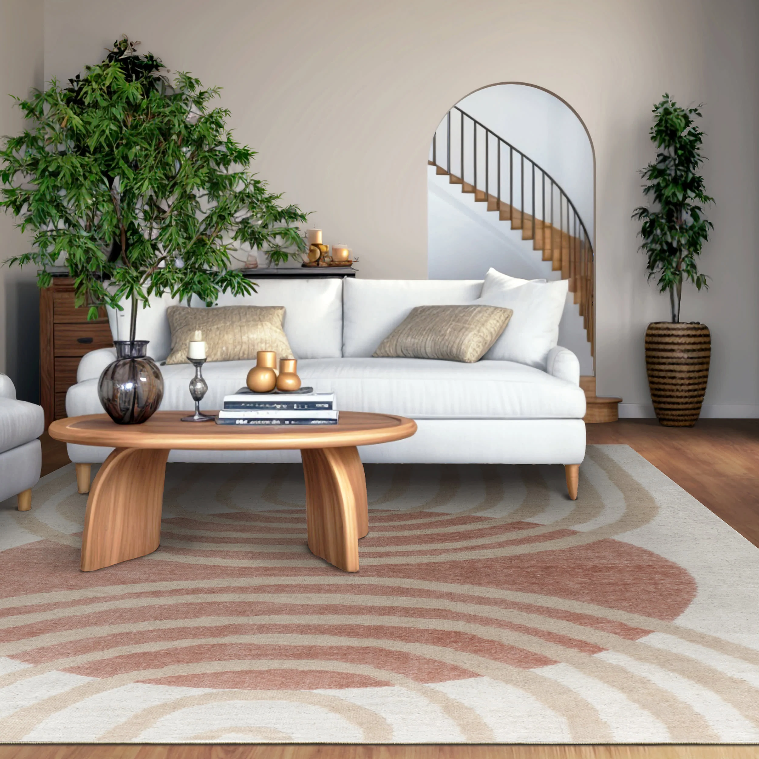 Pearl Contemporary Mars Rug | Blush - Image 5