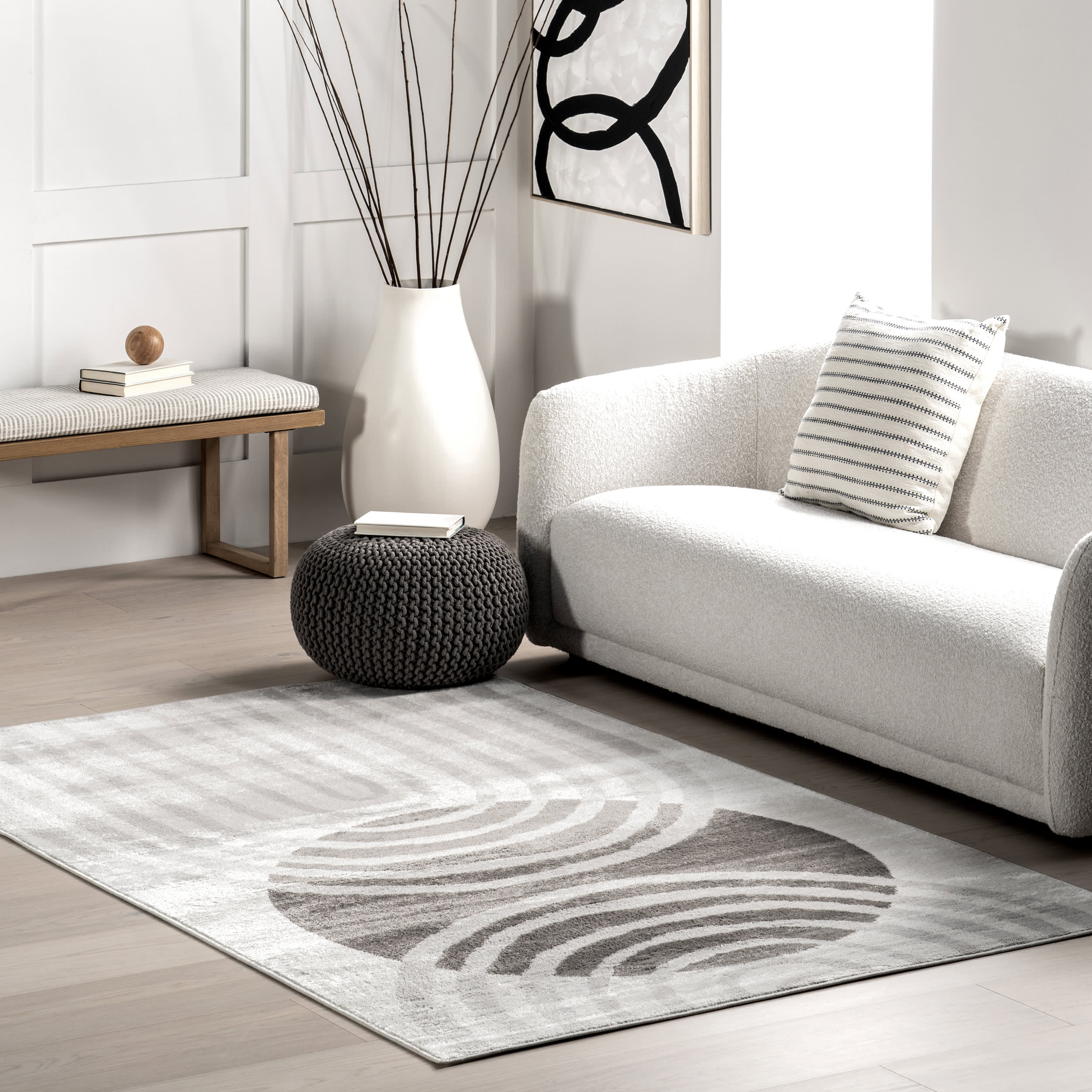 Pearl Contemporary Mars Rug | Grey - Image 2