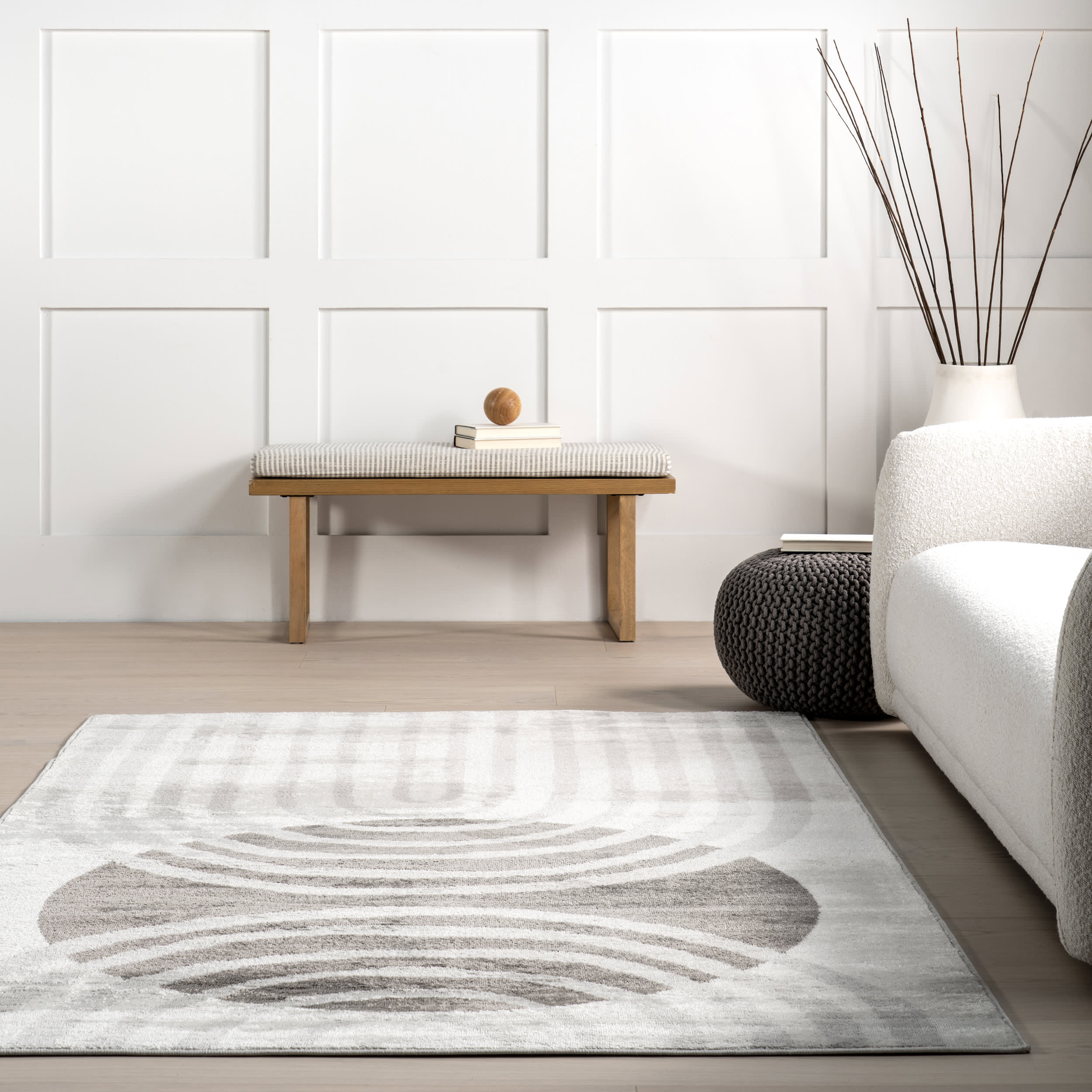 Pearl Contemporary Mars Rug | Grey - Image 4