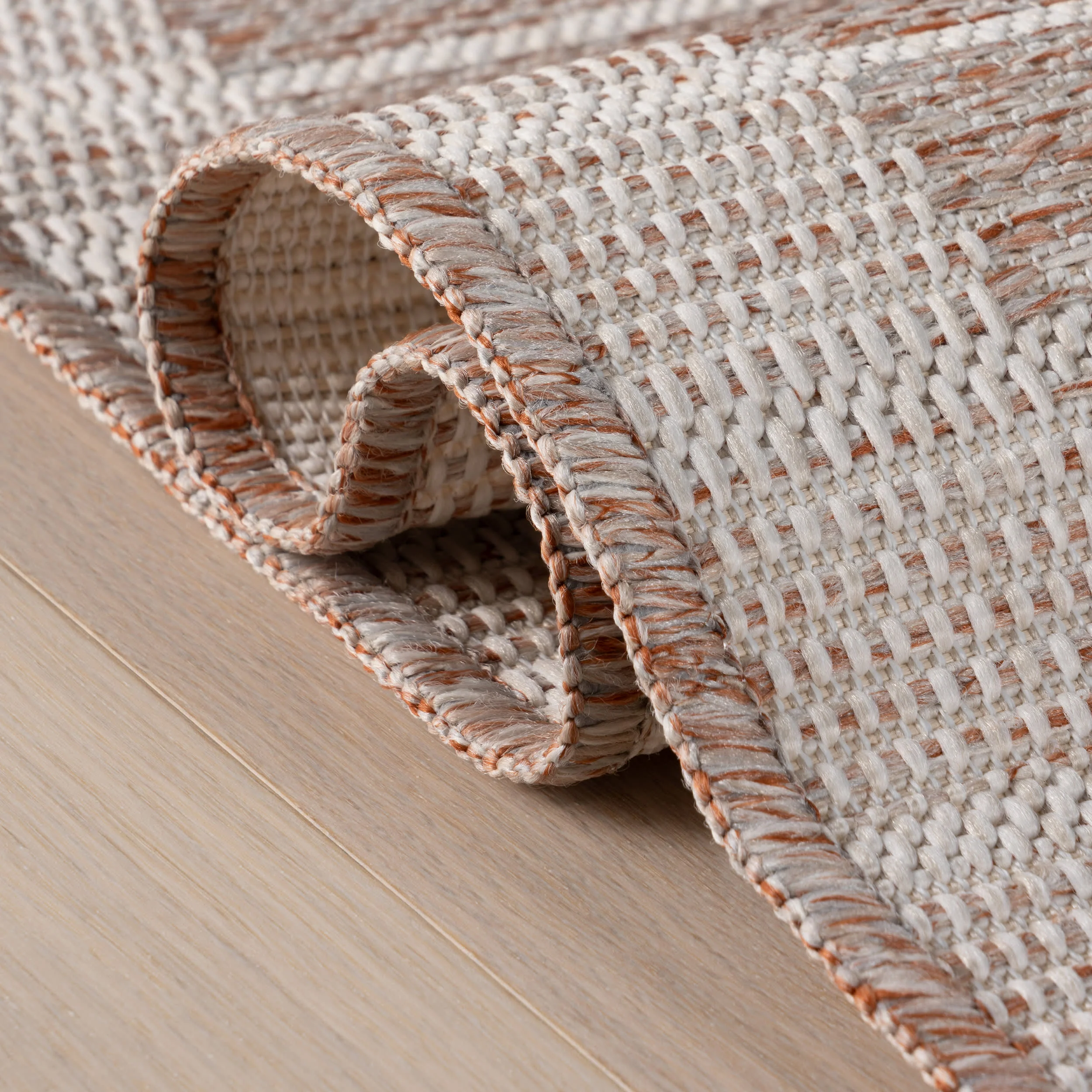 Pebla Bohemian Striped Indoor/Outdoor Rug | Natural - Image 10