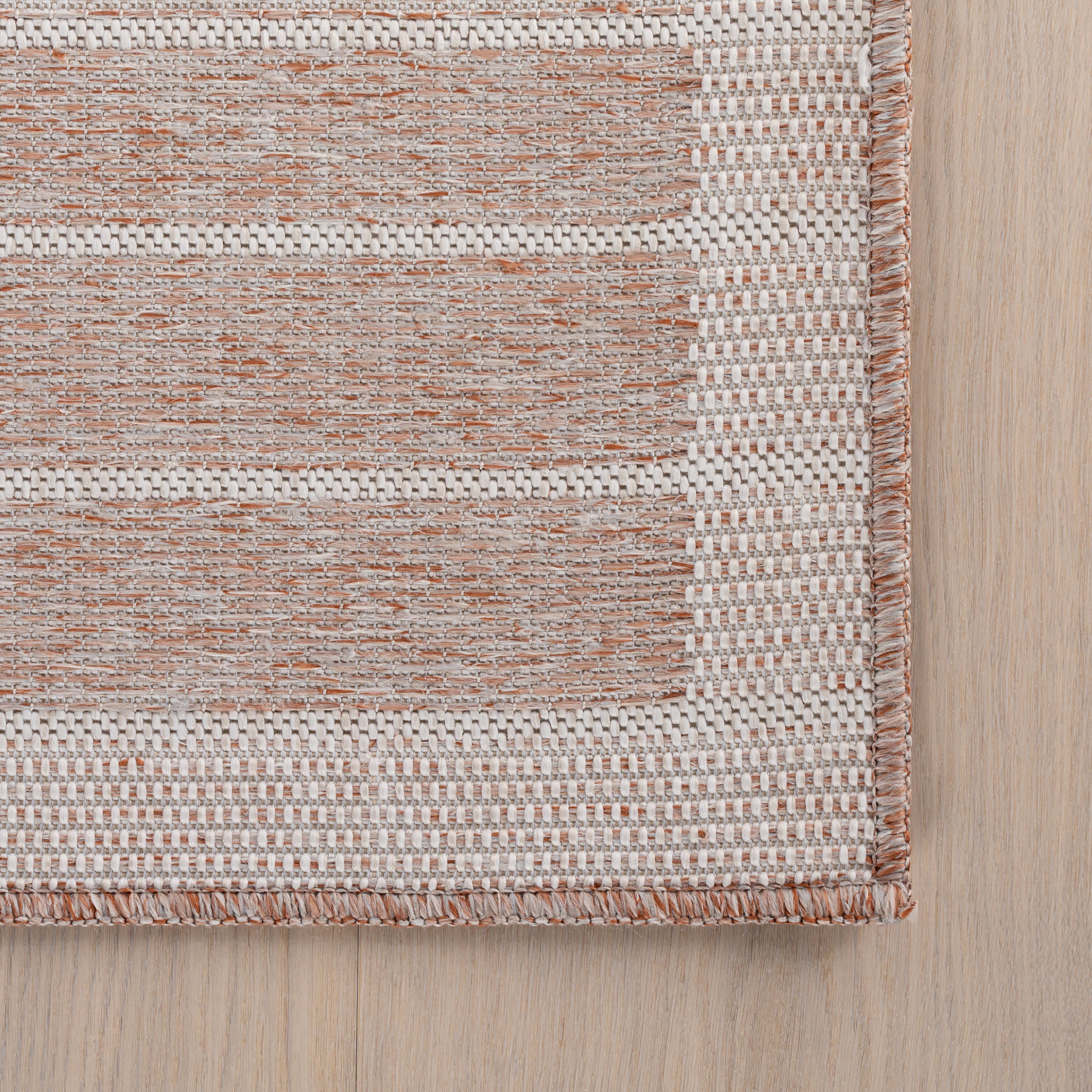 Pebla Bohemian Striped Indoor/Outdoor Rug | Natural - Image 4