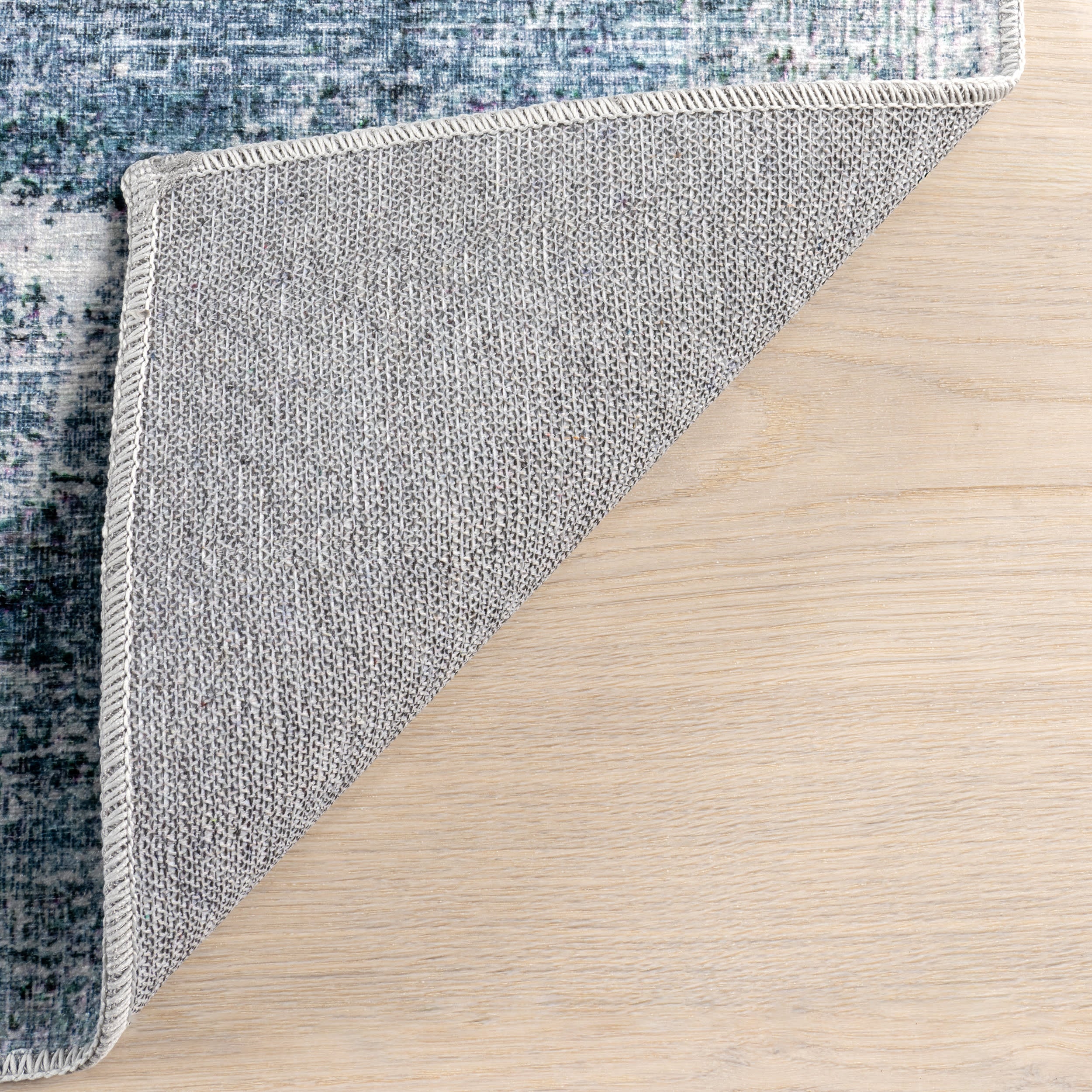 Peggy Abstract Spill Proof Washable Rug | Blue - Image 7