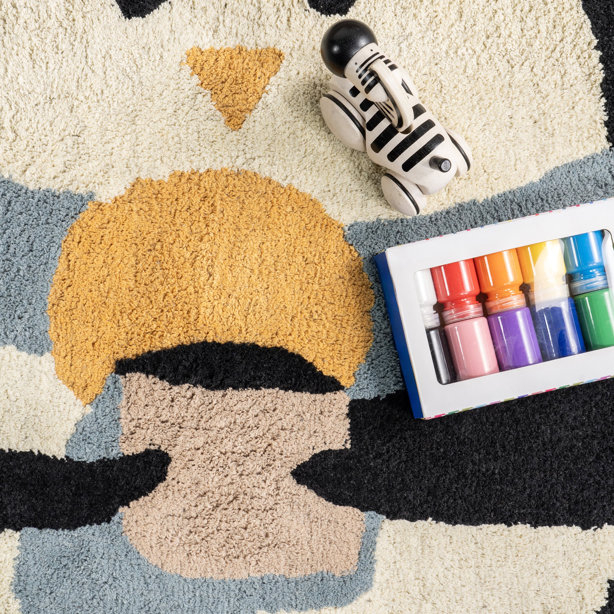 Penguin Nursery Washable Rug | Brown - Image 7