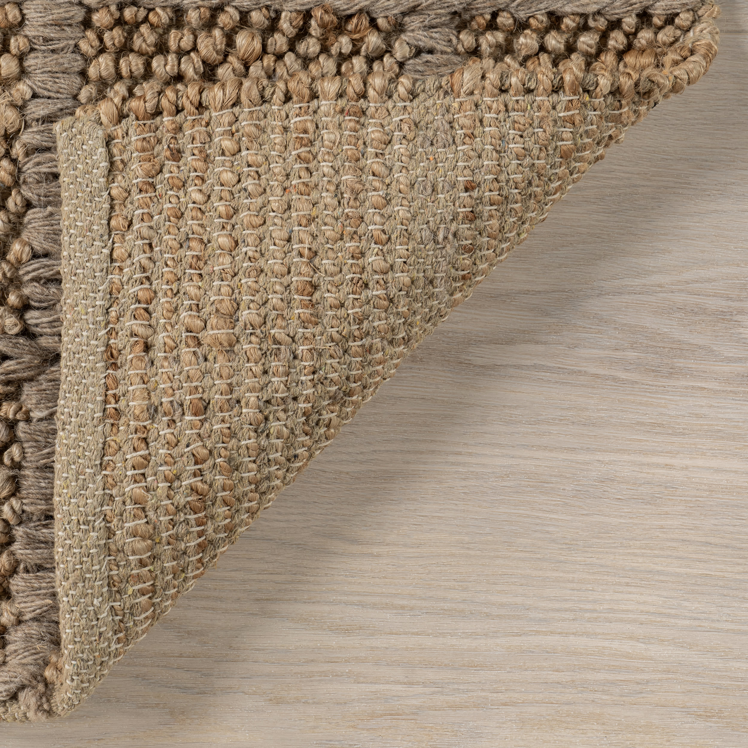 Penni Checked Jute and Wool Rug | Natural - Image 5