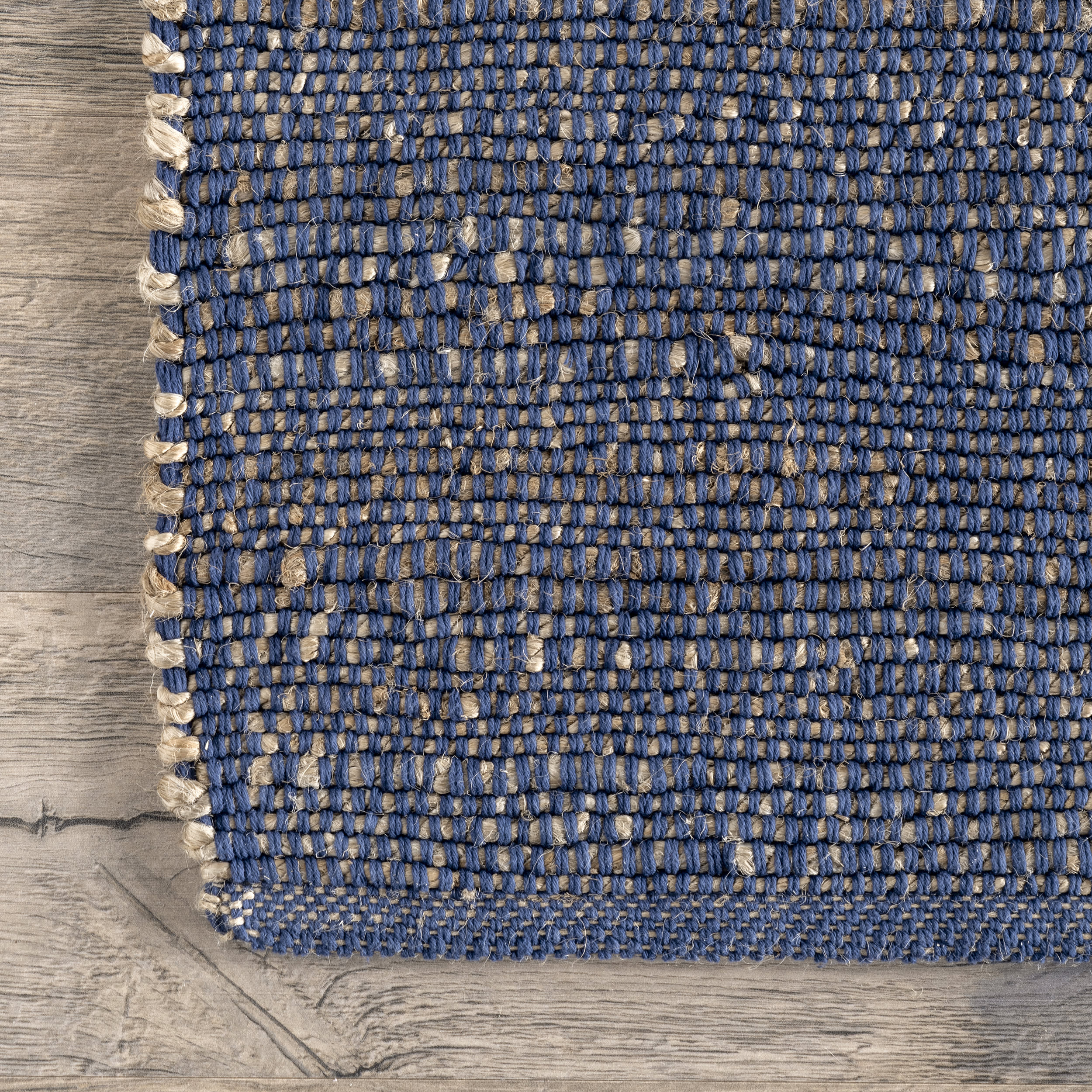 Perfect Handwoven Jute-Blend Rug | Blue - Image 3