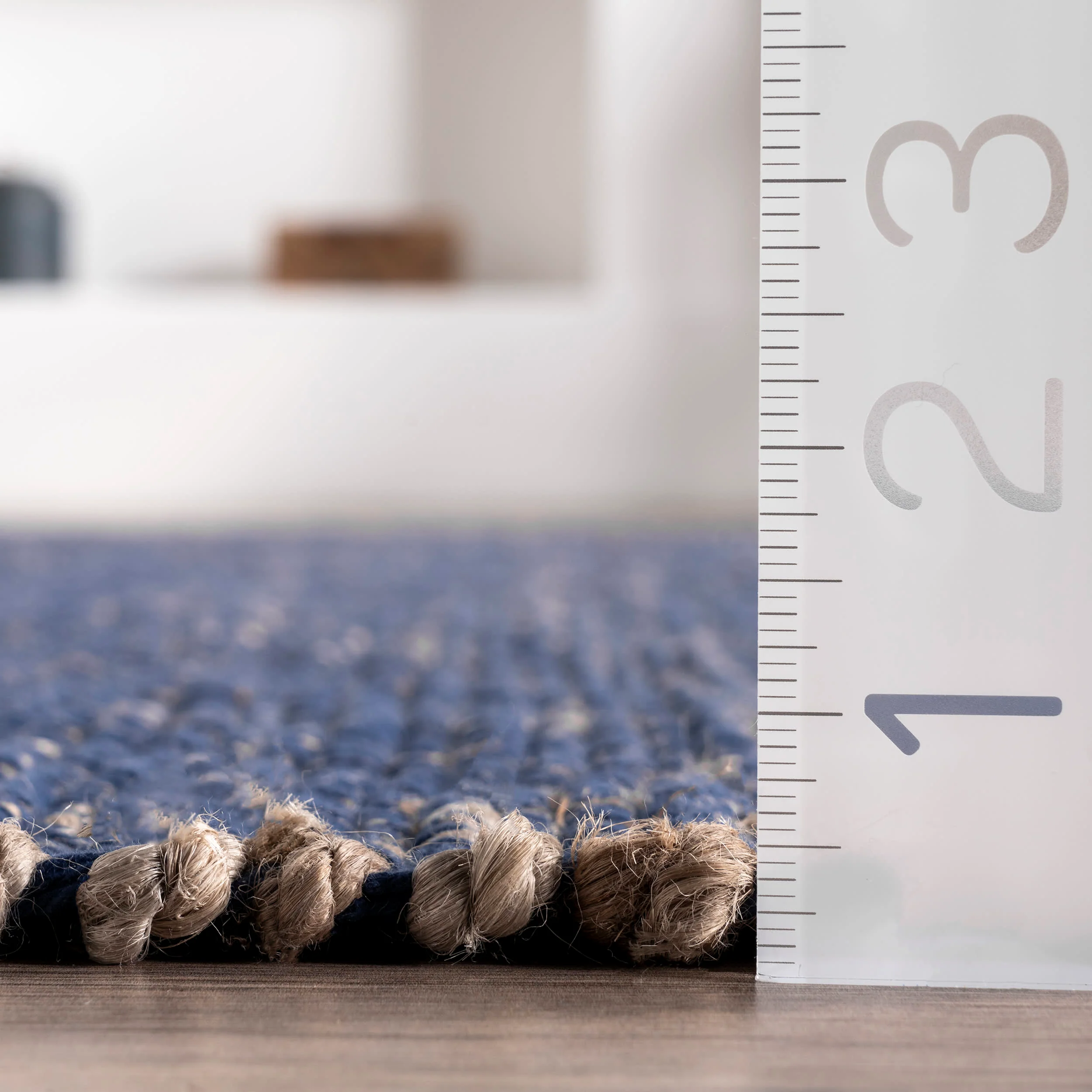 Perfect Handwoven Jute-Blend Rug | Blue - Image 5