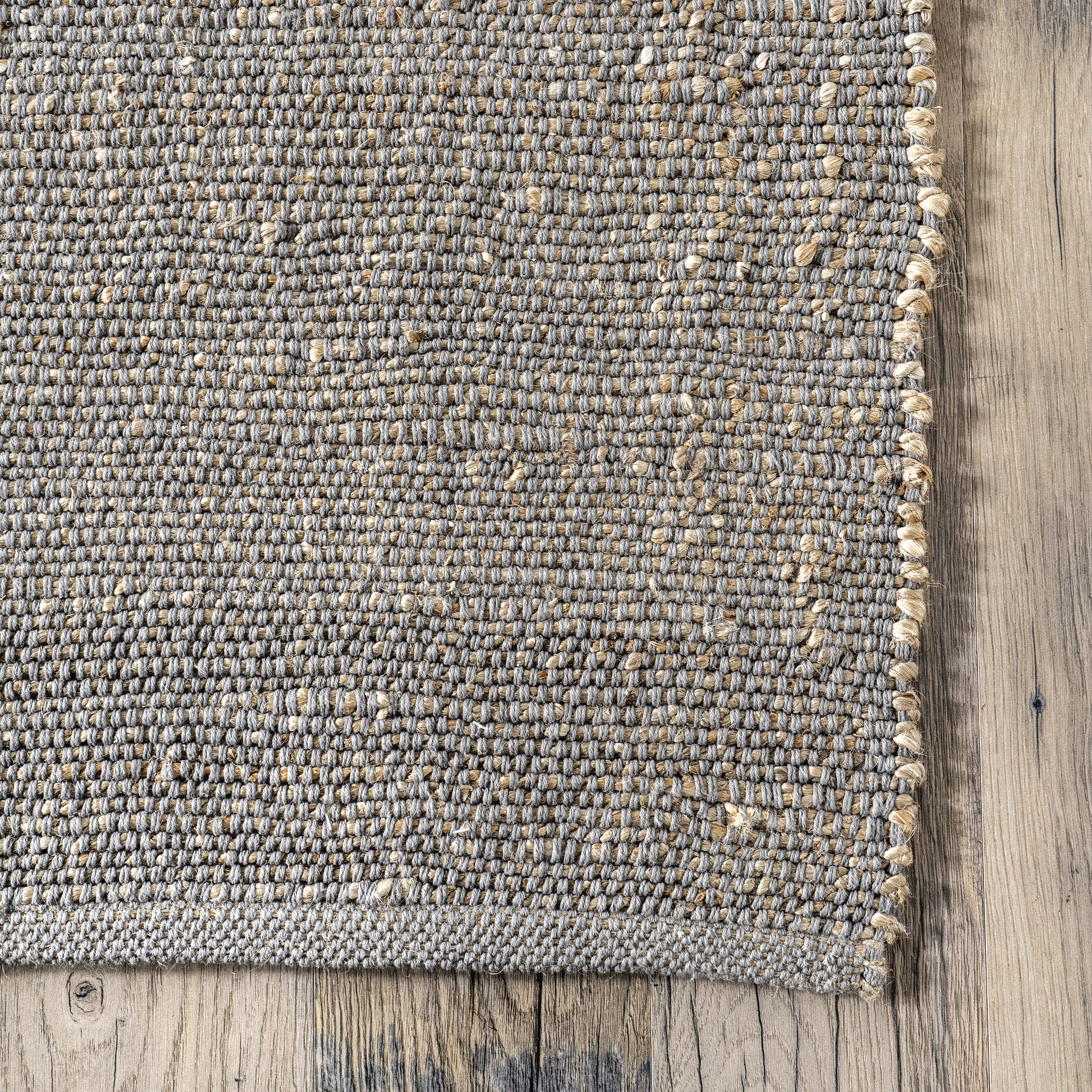 Perfect Handwoven Jute-Blend Rug | Grey - Image 3