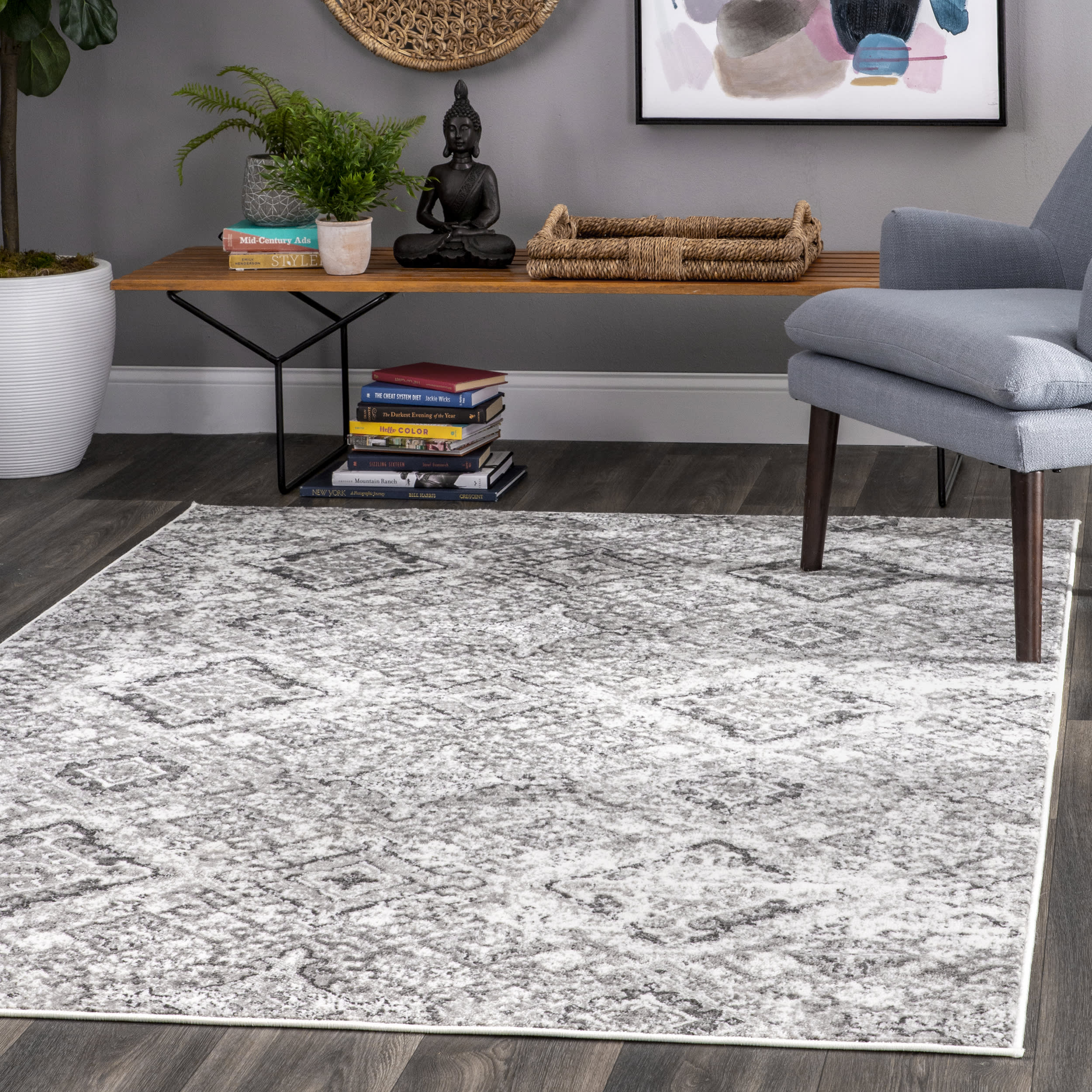 Persian Tessellation Rug | Grey - Image 2