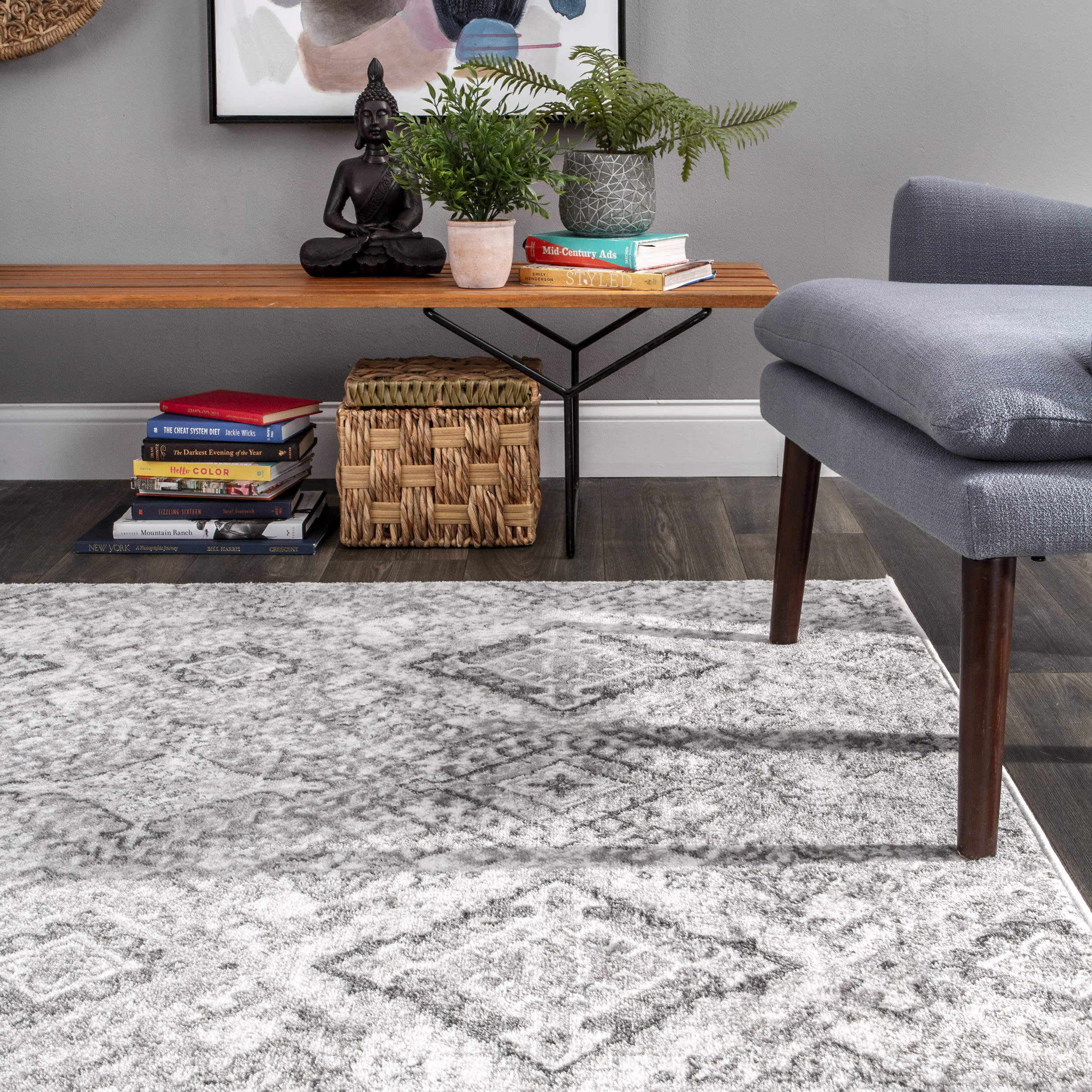 Persian Tessellation Rug | Grey - Image 4
