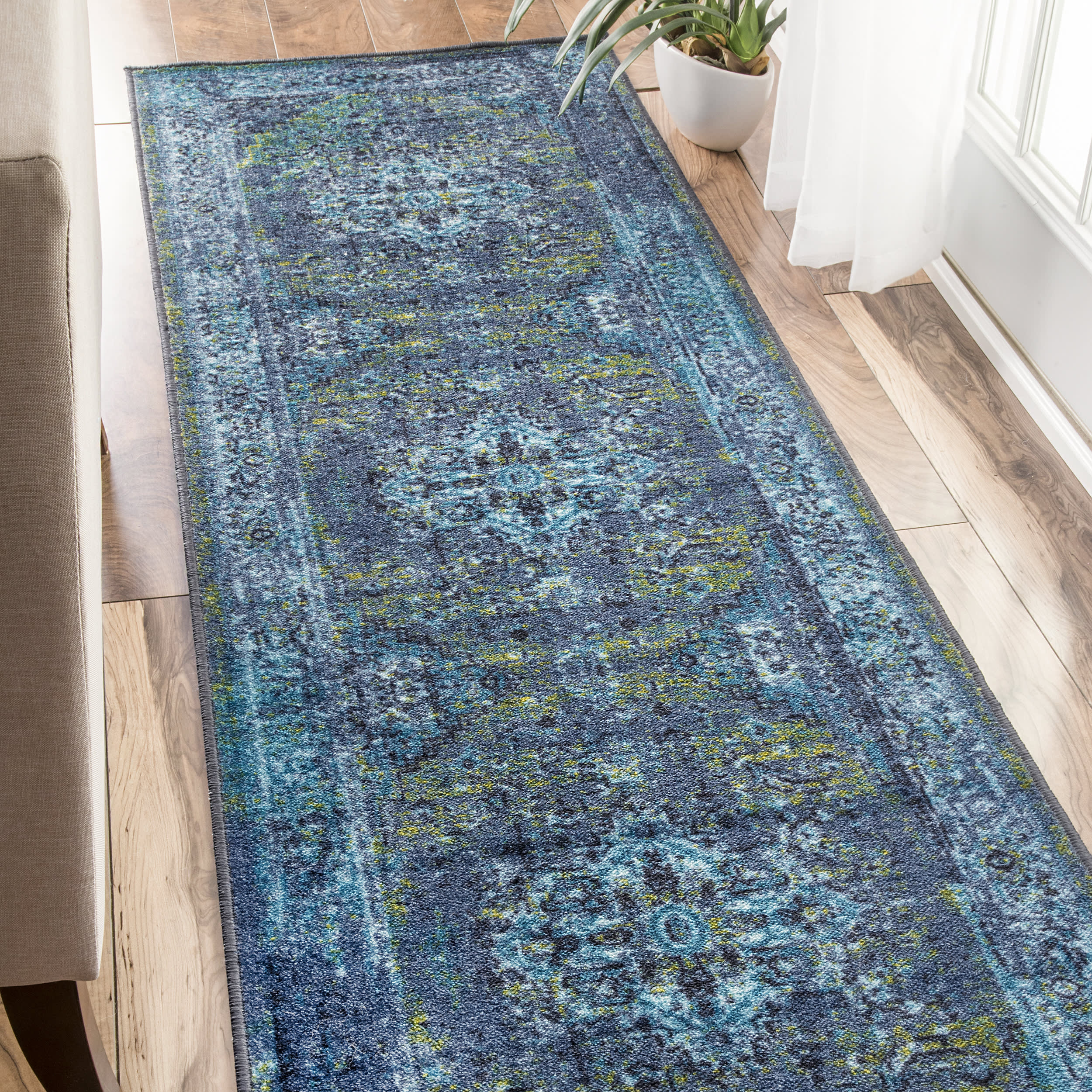 Persian Vintage Rug | Teal - Image 2