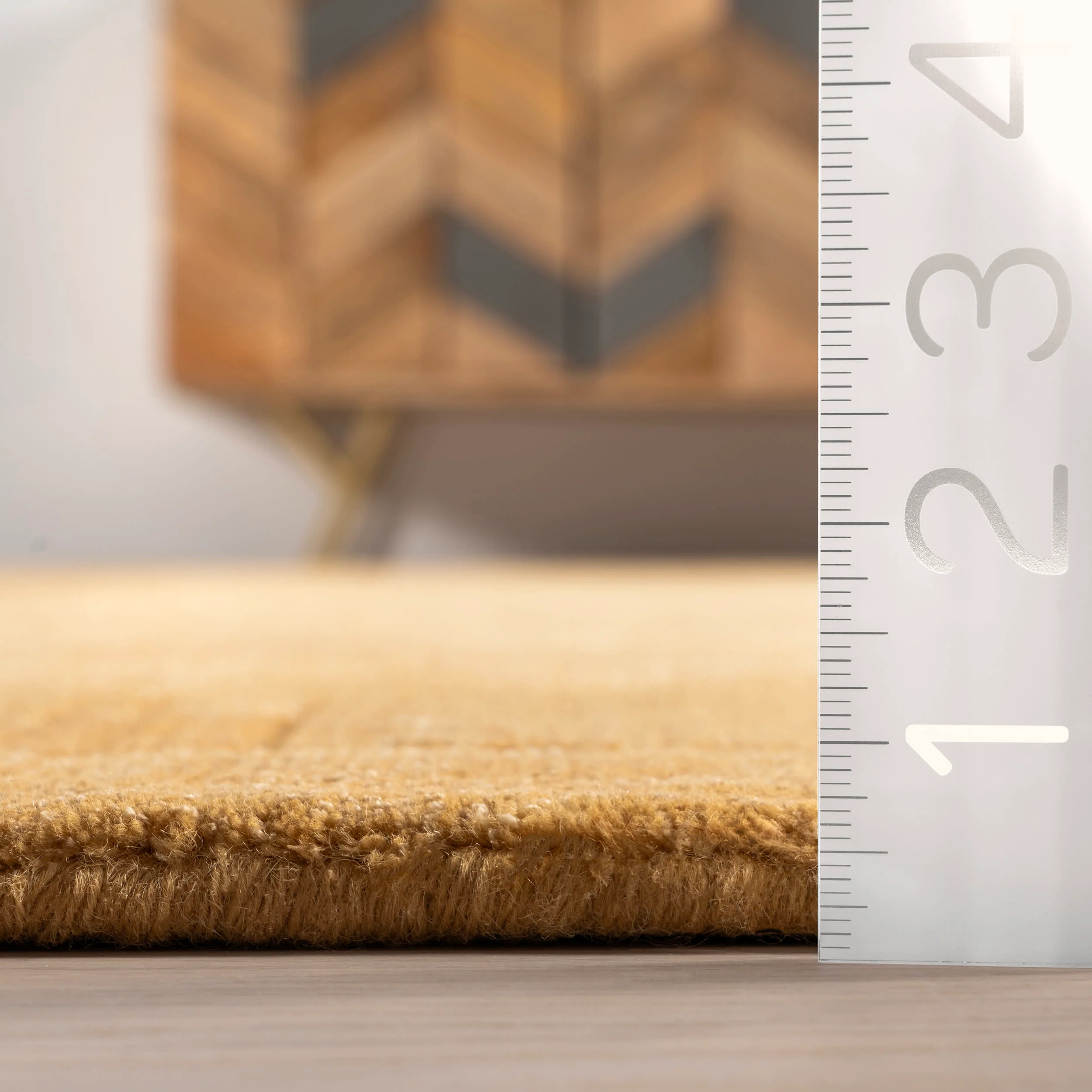Petra High-Low Wool-Blend Rug | Golden Butter - Image 4