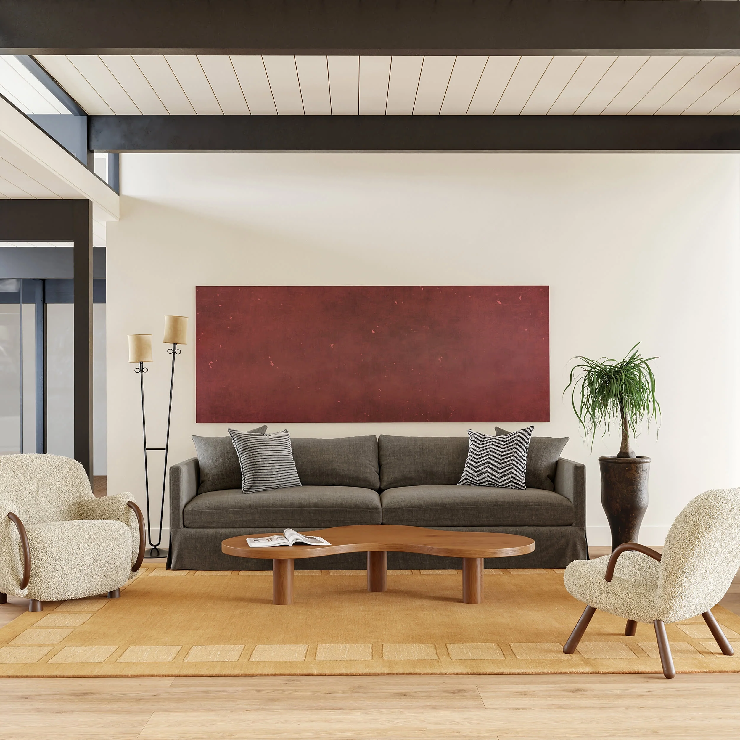 Petra High-Low Wool-Blend Rug | Golden Butter - Image 6